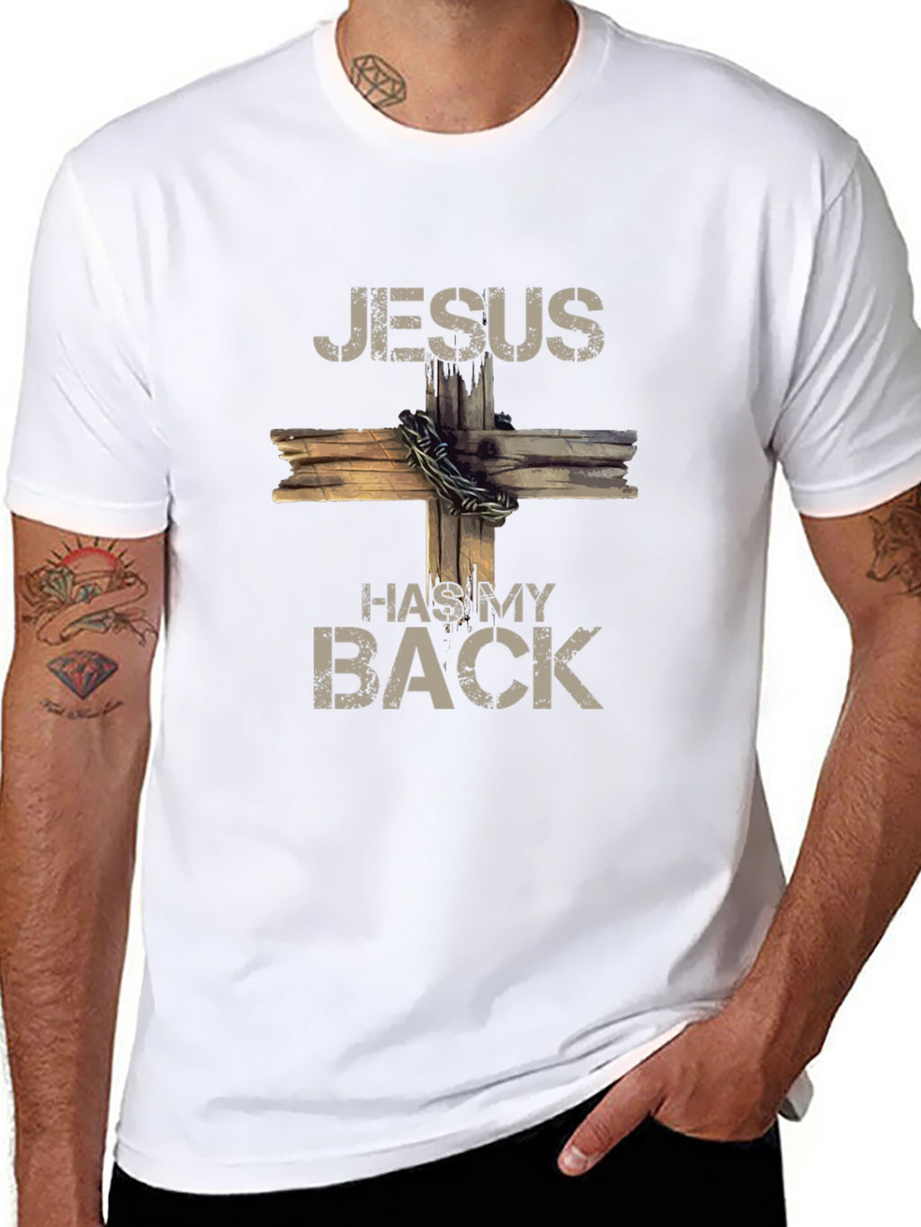 Jesus Has My Back Graphic Tee