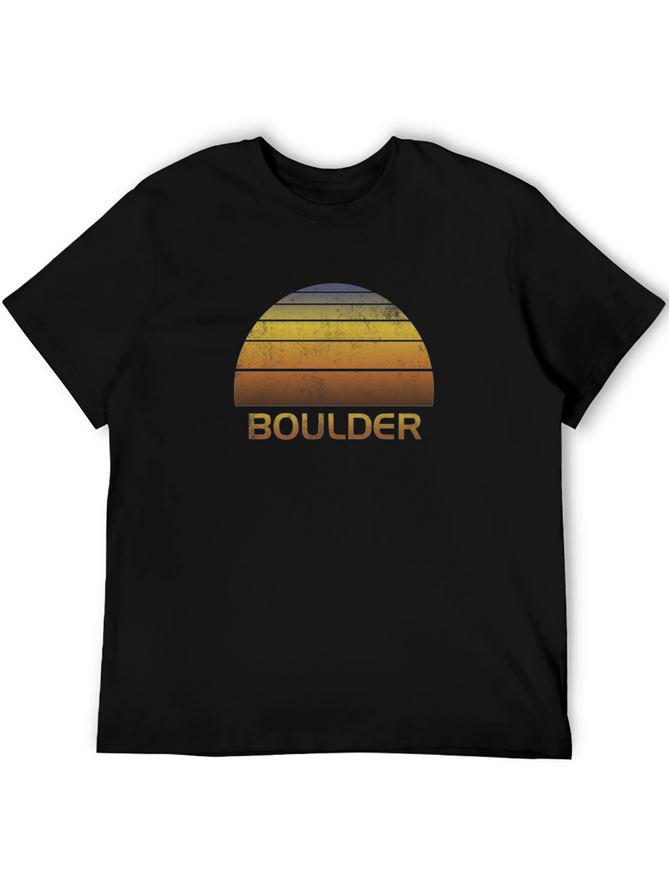 Boulder Sunset Graphic Tee - Retro Style