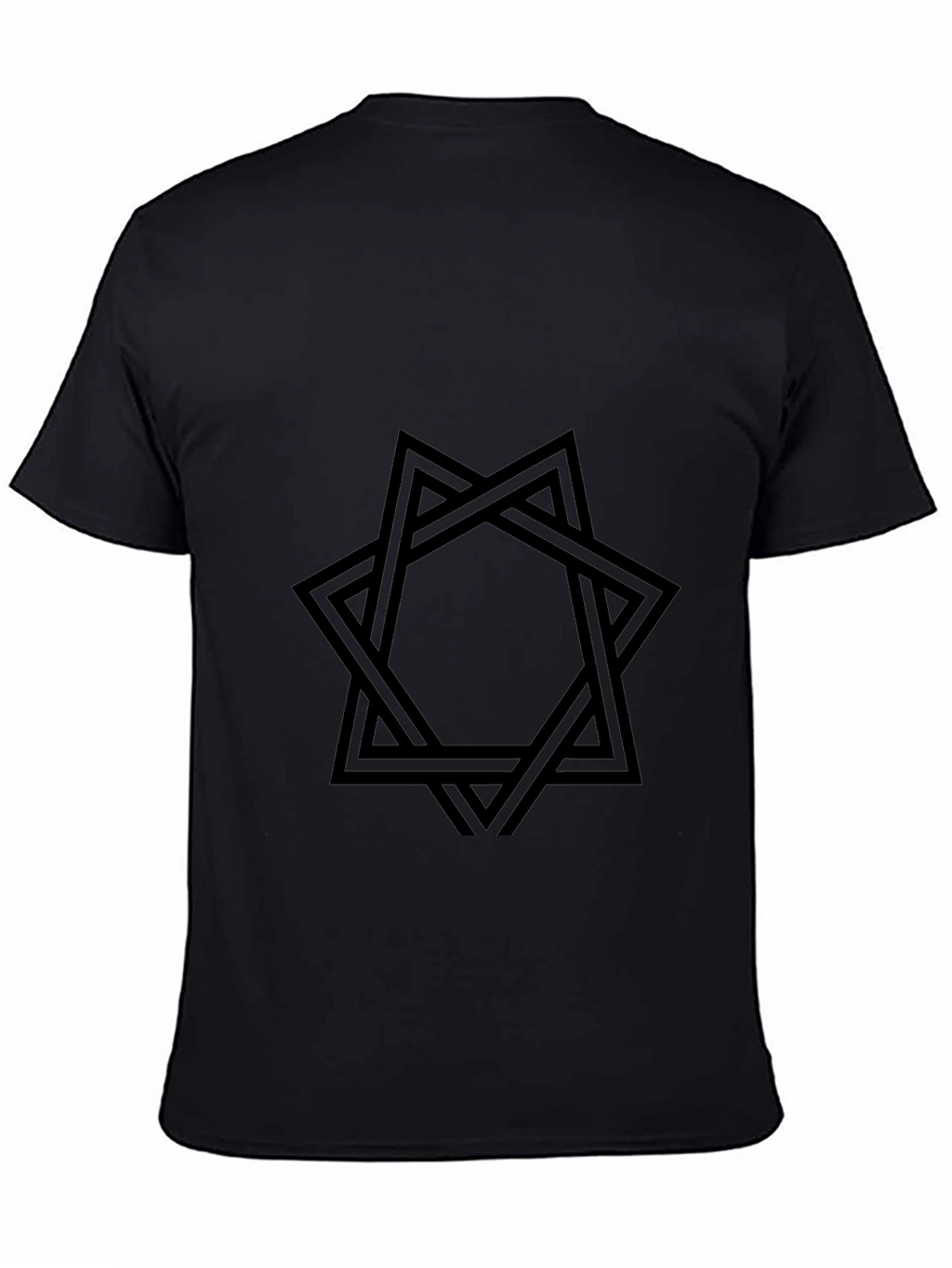 Geometric Star Black Graphic Tee