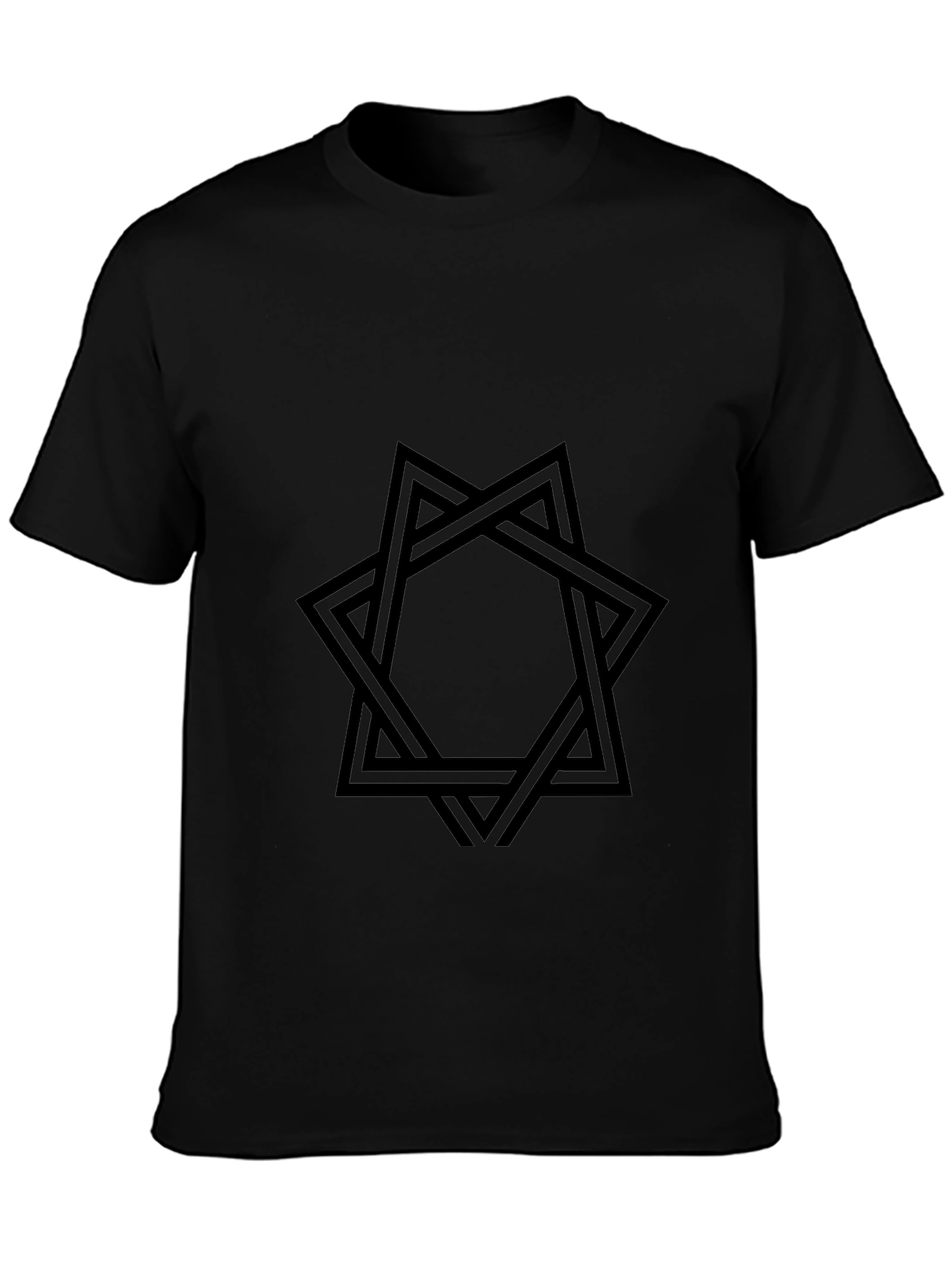 Geometric Star Black Graphic Tee