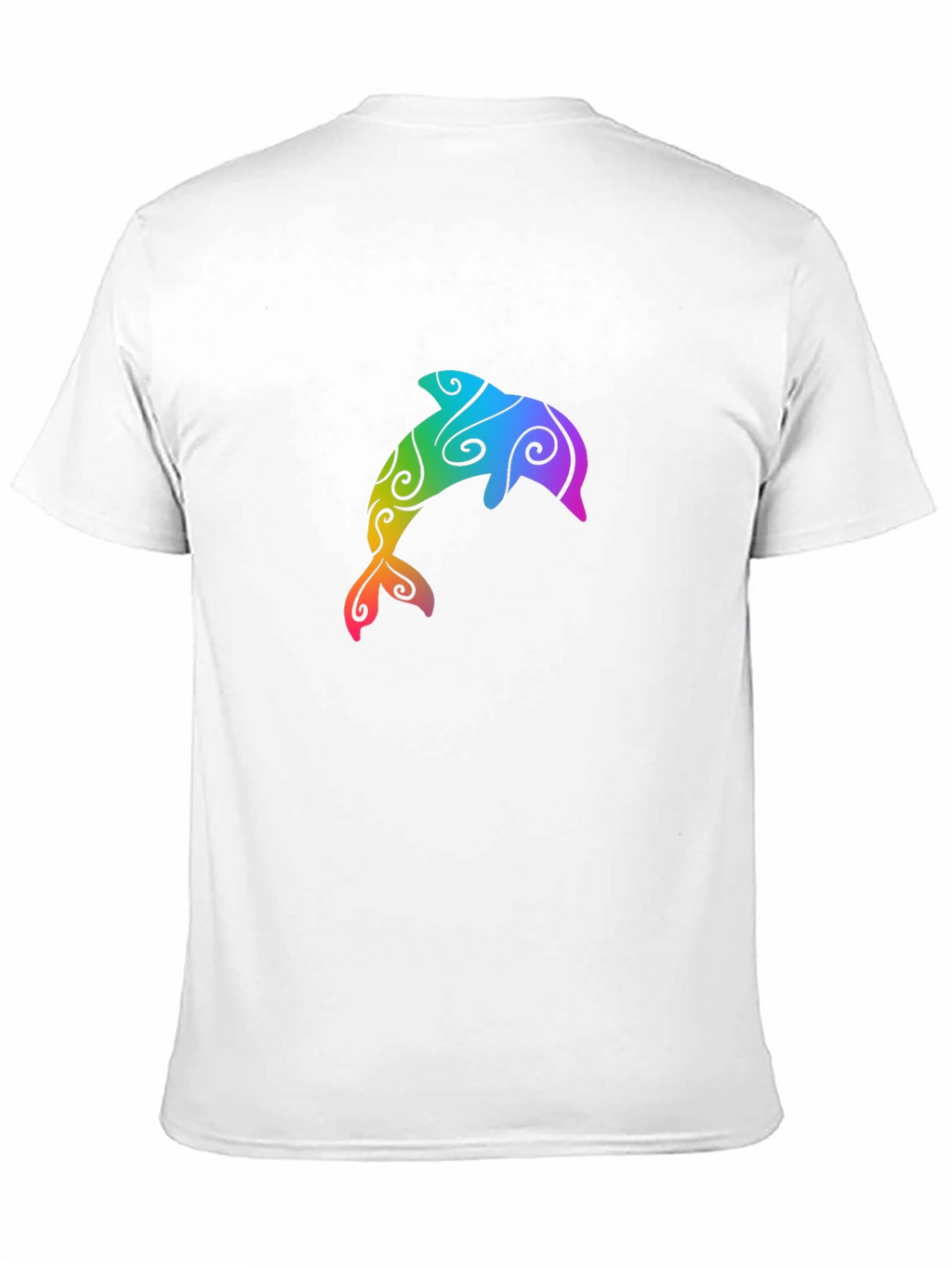 Rainbow Dolphin Graphic Tee - Black T-Shirt