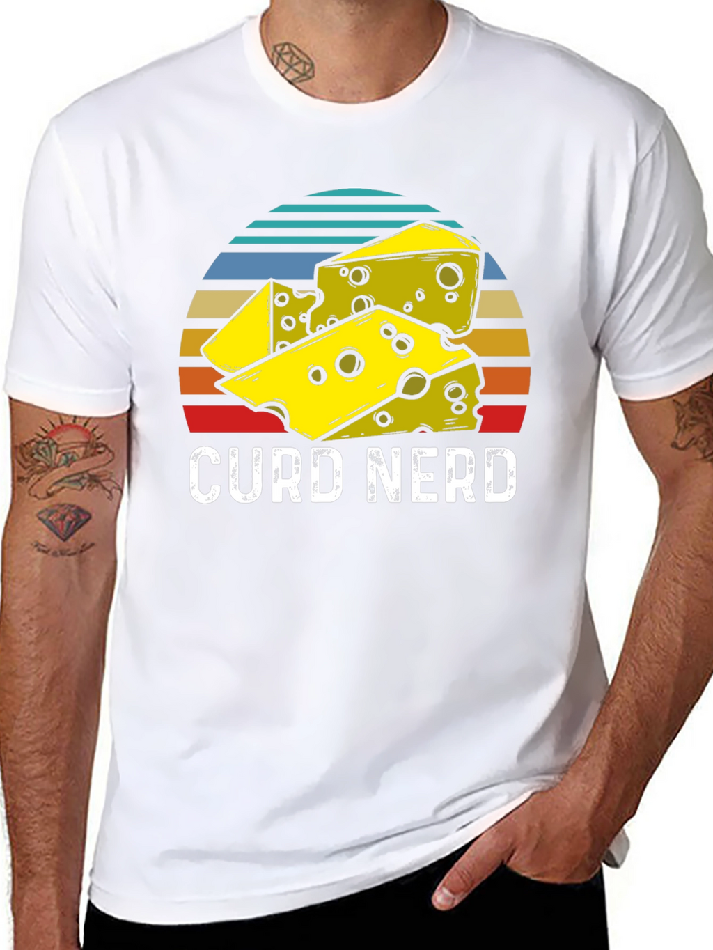 Curd Nerd Cheese Lover T-Shirt - Black