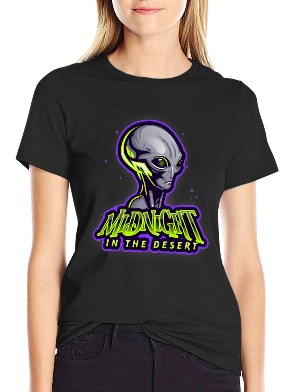 Midnight in the Desert Alien Graphic T-Shirt