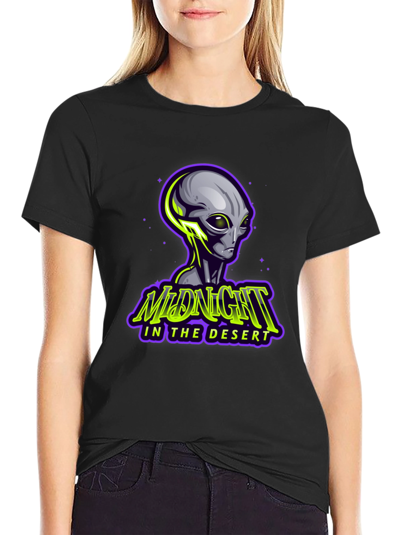 Midnight in the Desert Alien Graphic T-Shirt