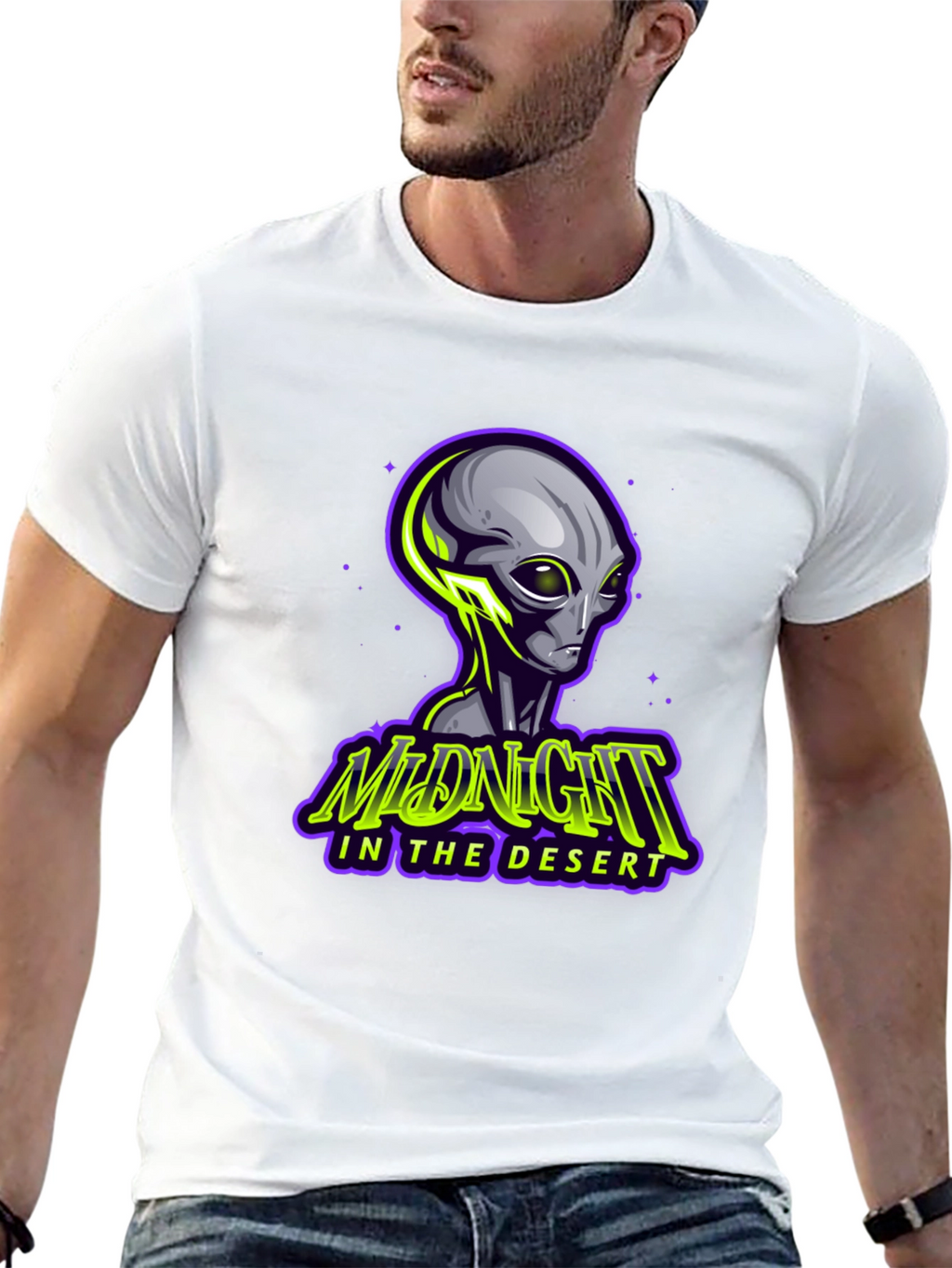 Midnight in the Desert Alien Graphic T-Shirt