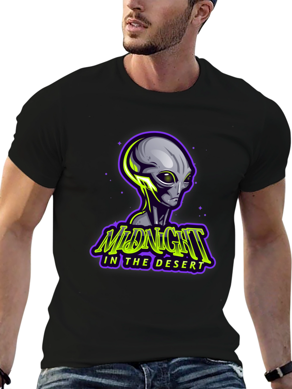 Midnight in the Desert Alien Graphic T-Shirt