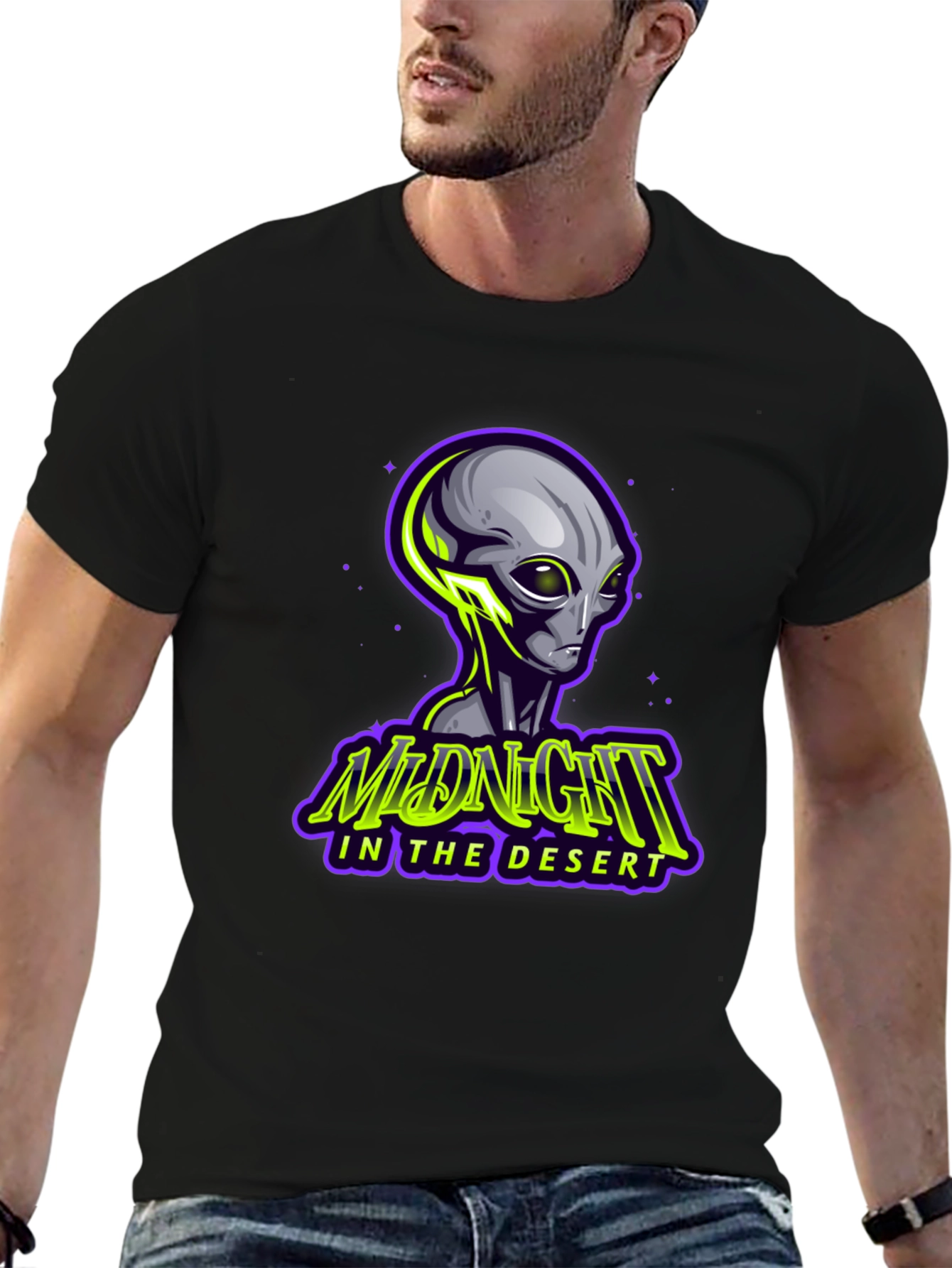 Midnight in the Desert Alien Graphic T-Shirt