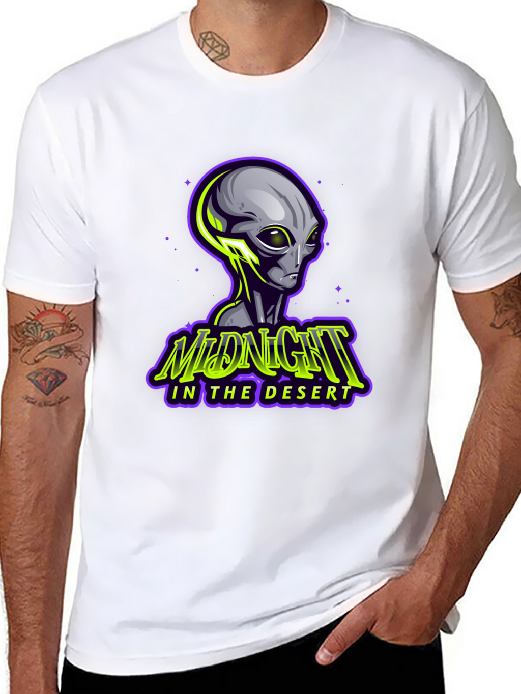 Midnight in the Desert Alien Graphic T-Shirt