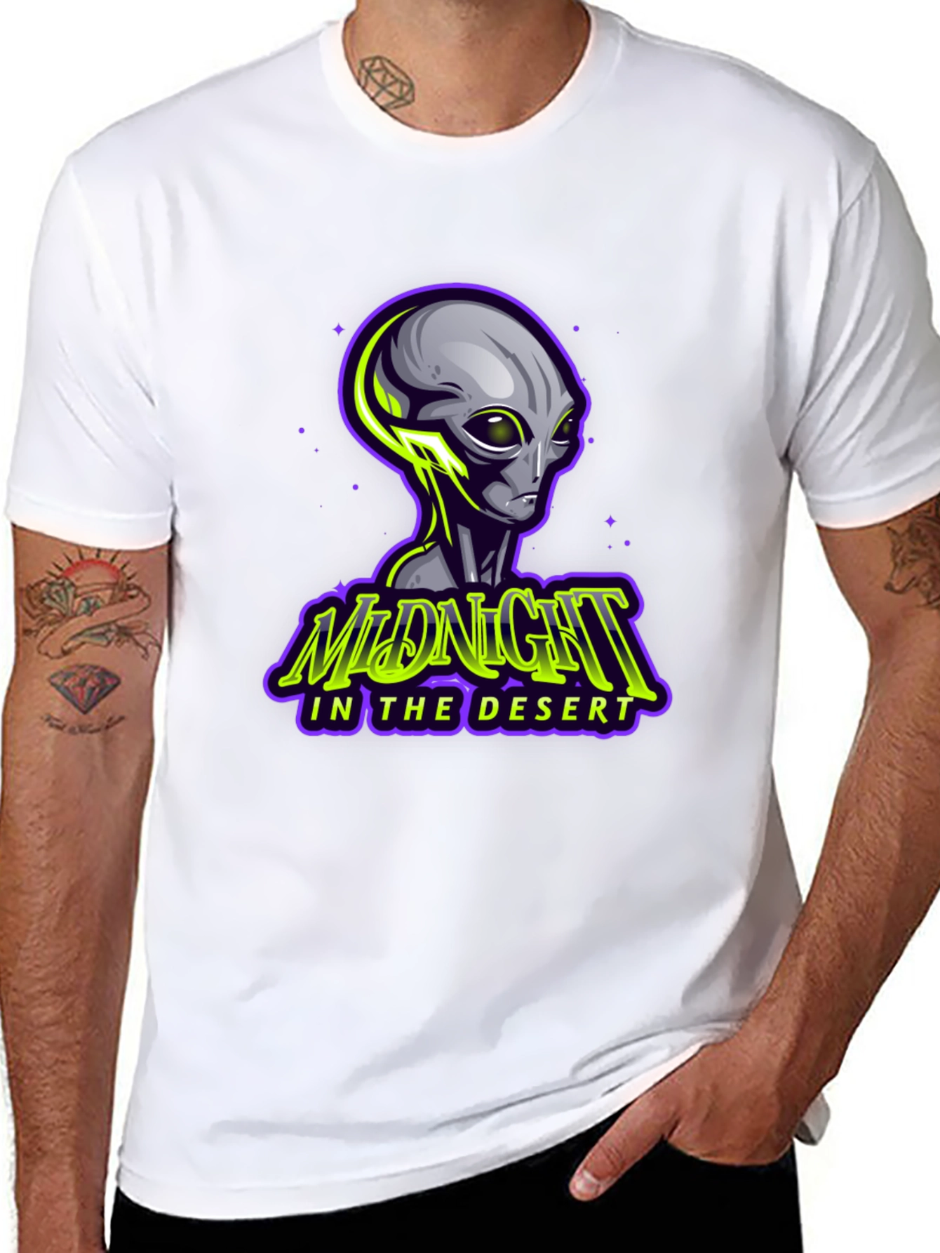 Midnight in the Desert Alien Graphic T-Shirt