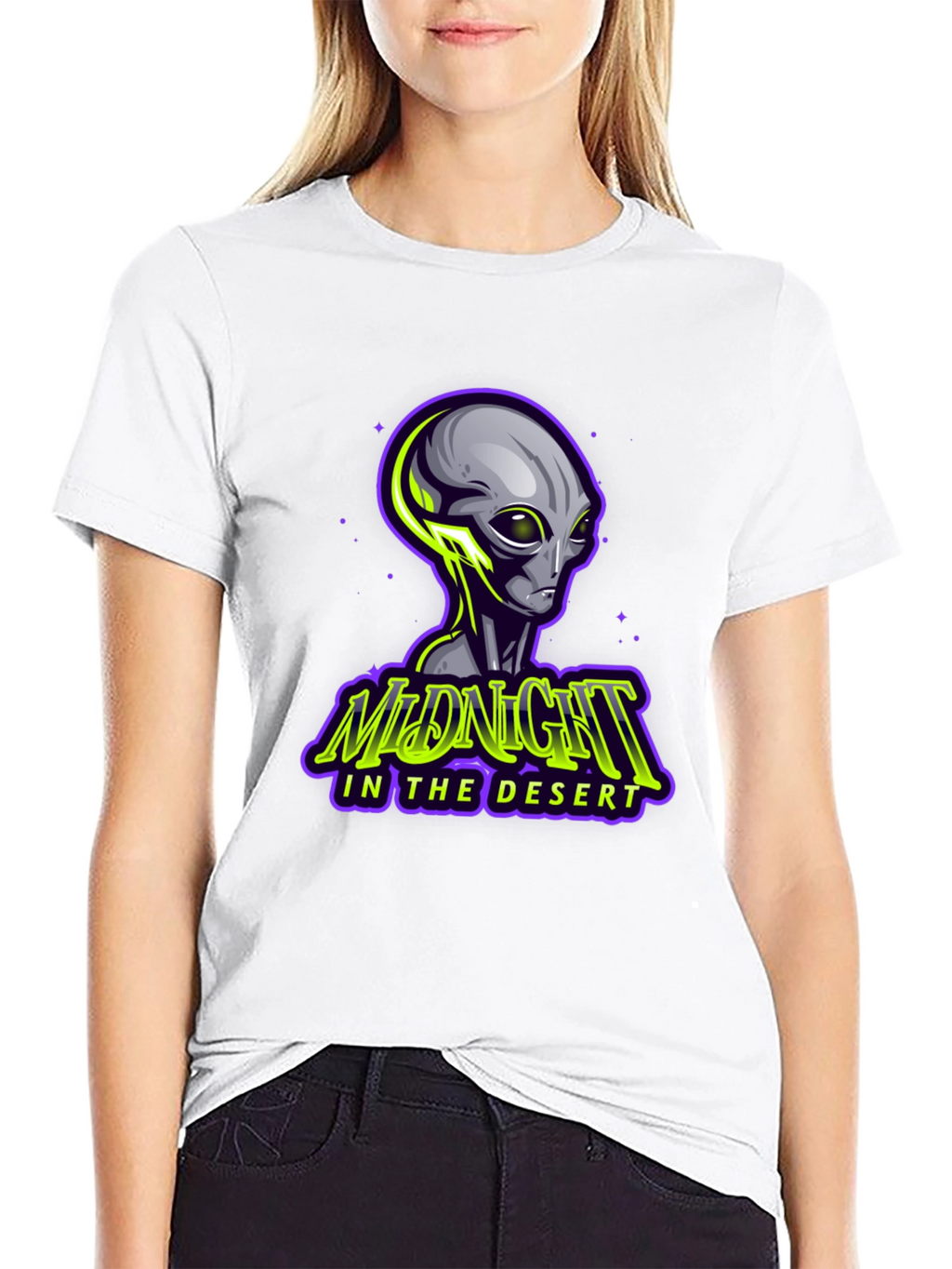 Midnight in the Desert Alien Graphic T-Shirt