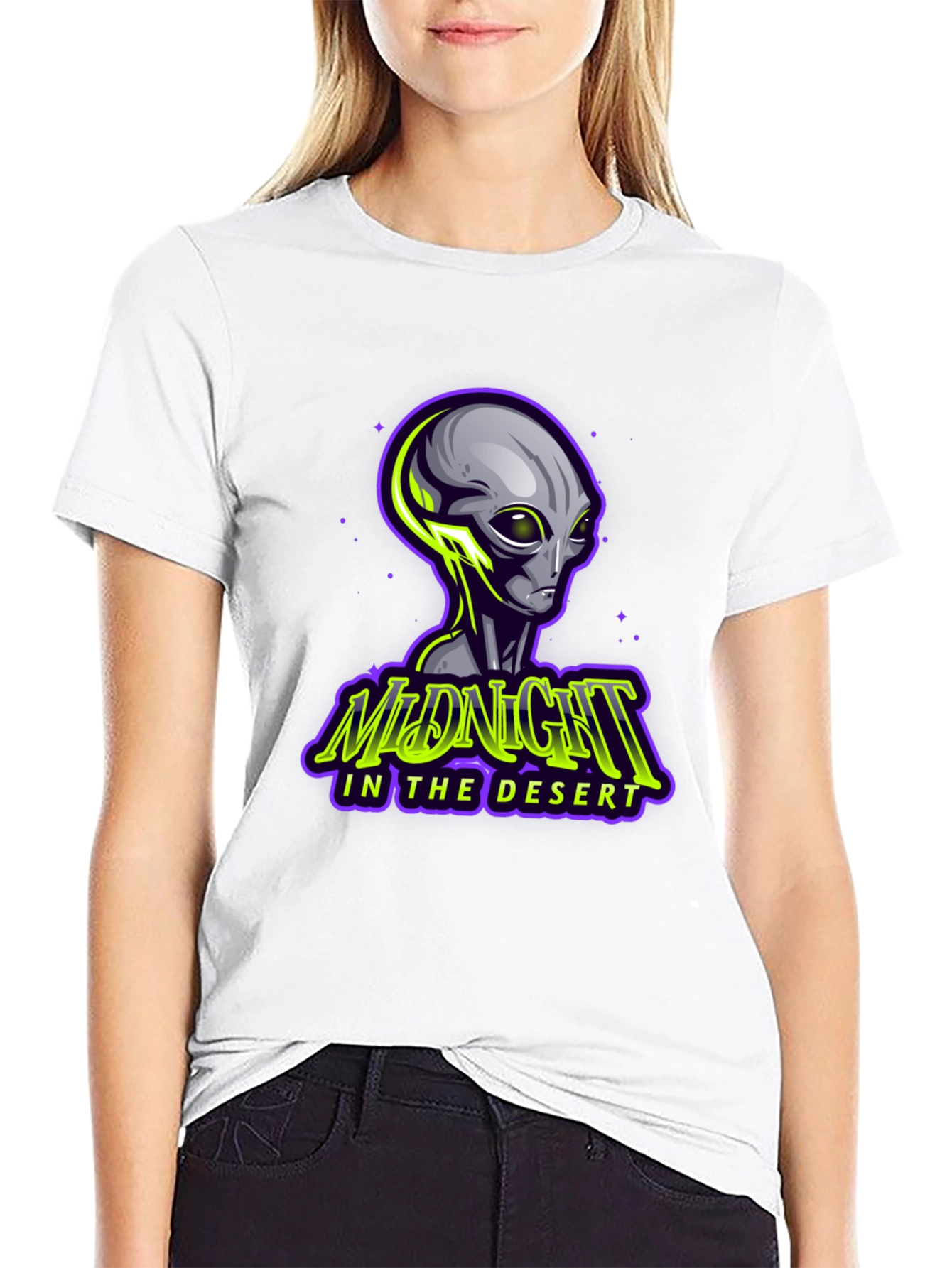 Midnight in the Desert Alien Graphic T-Shirt