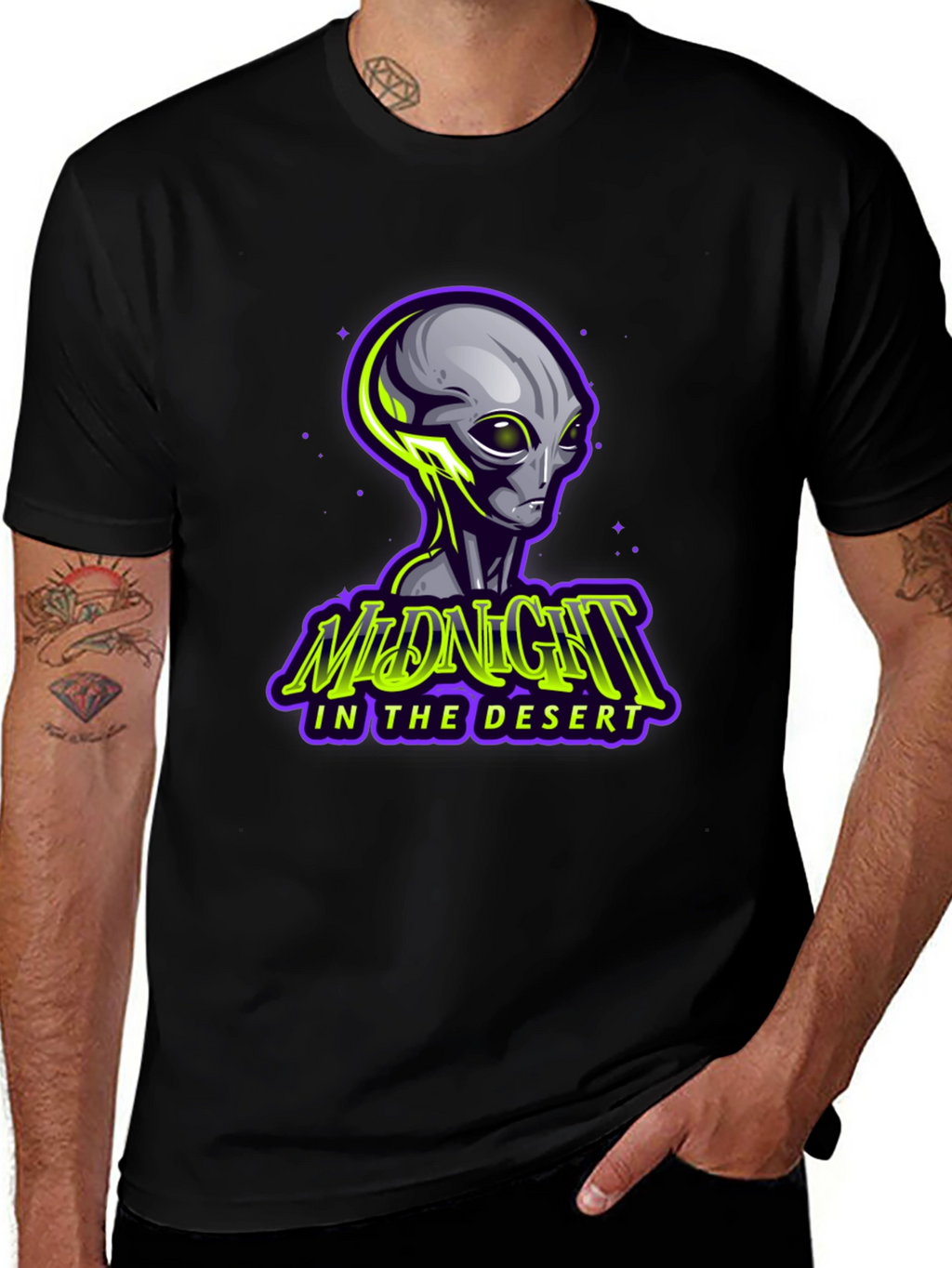 Midnight in the Desert Alien Graphic T-Shirt