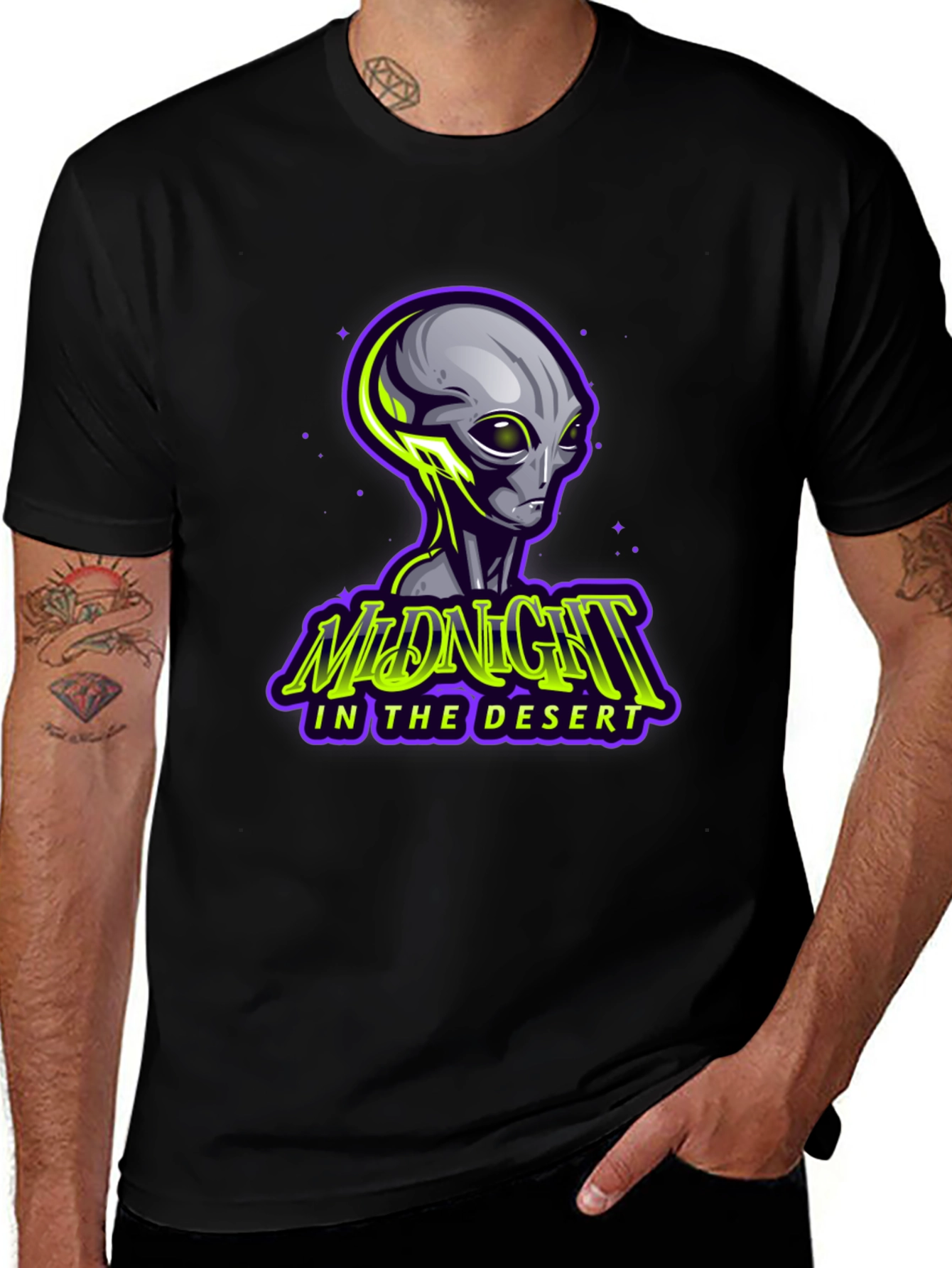 Midnight in the Desert Alien Graphic T-Shirt
