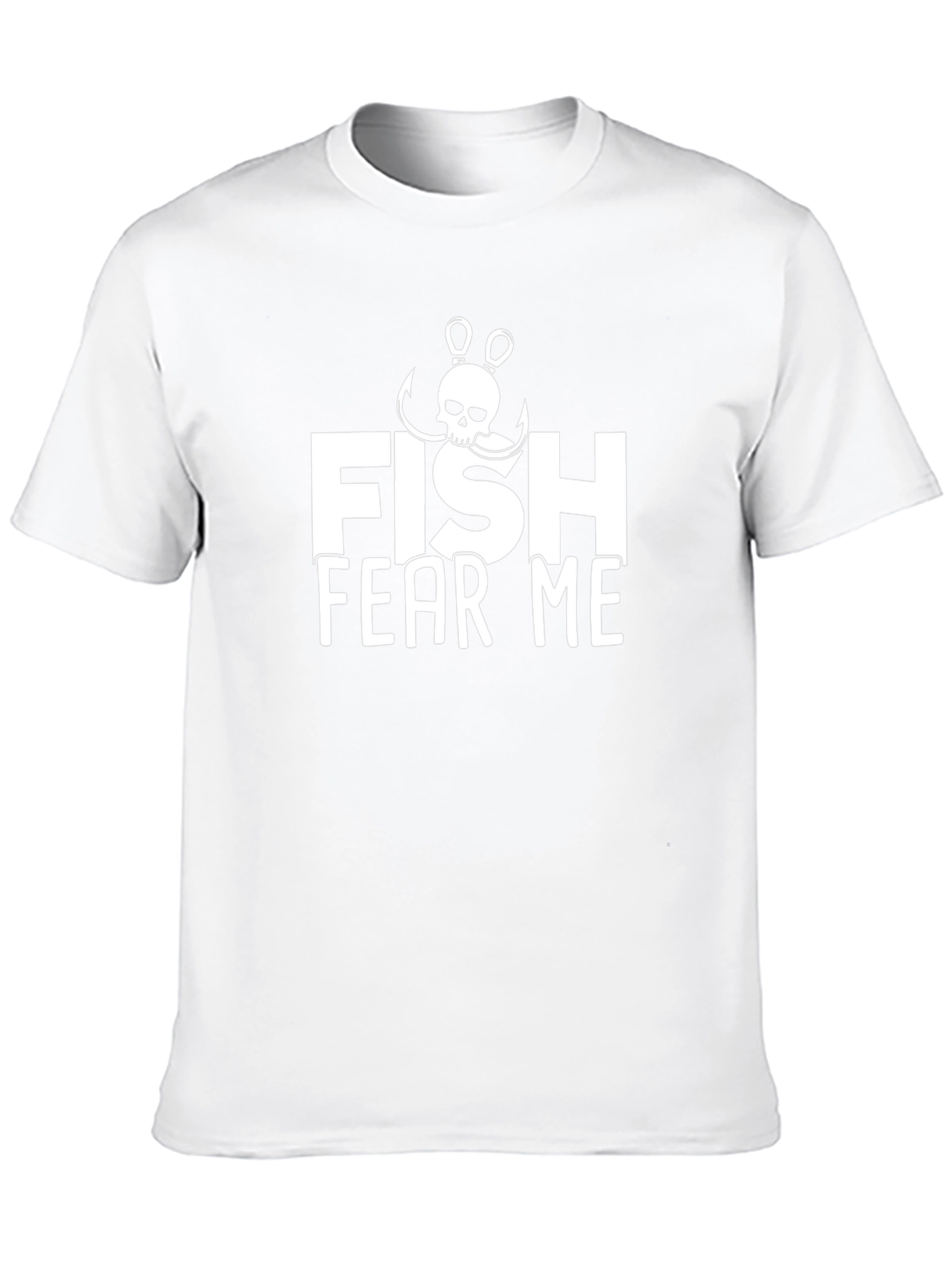 Fish Fear Me Black Graphic T-Shirt