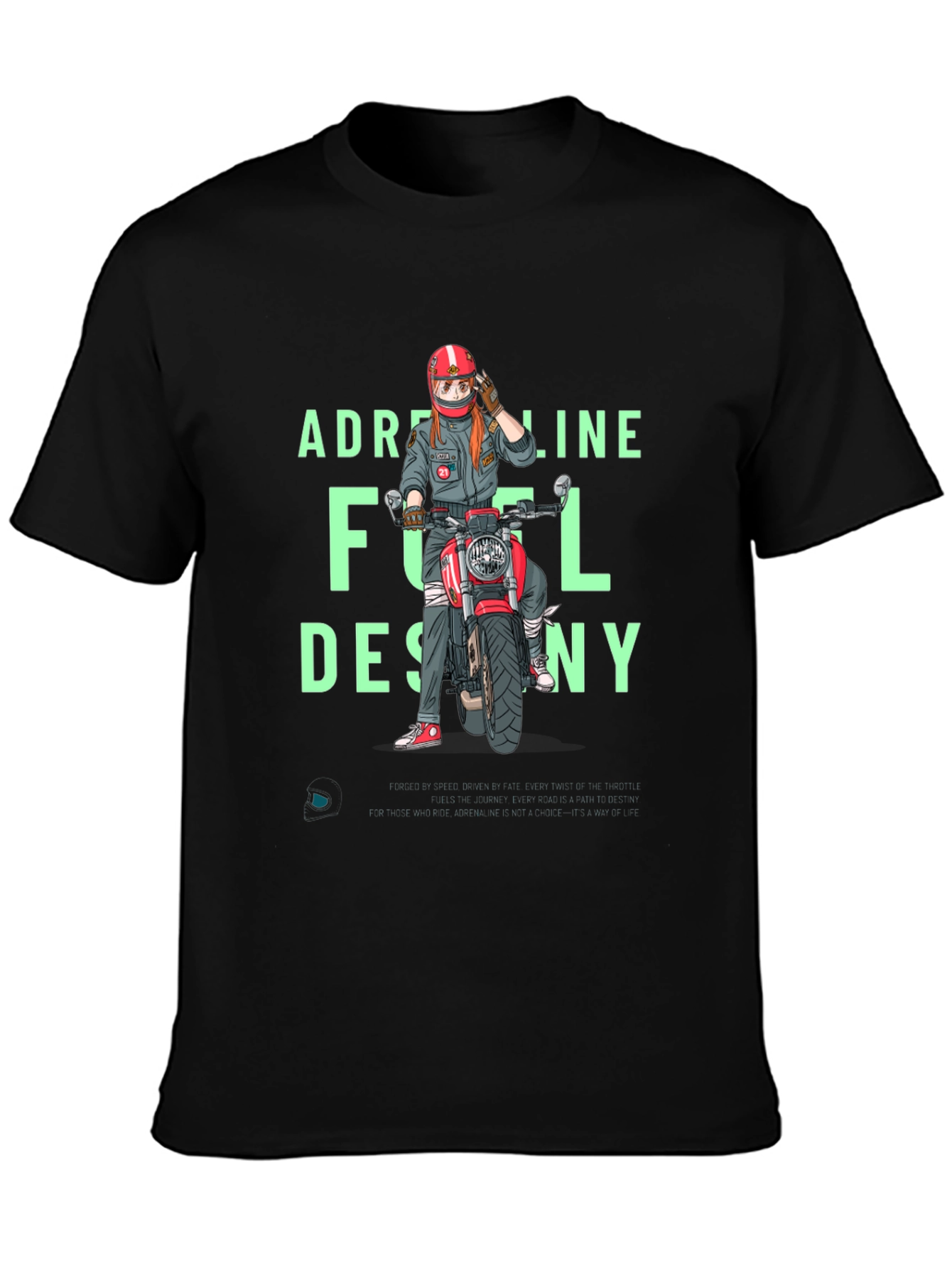 Adrenaline Fuel Destiny Black Graphic Tee