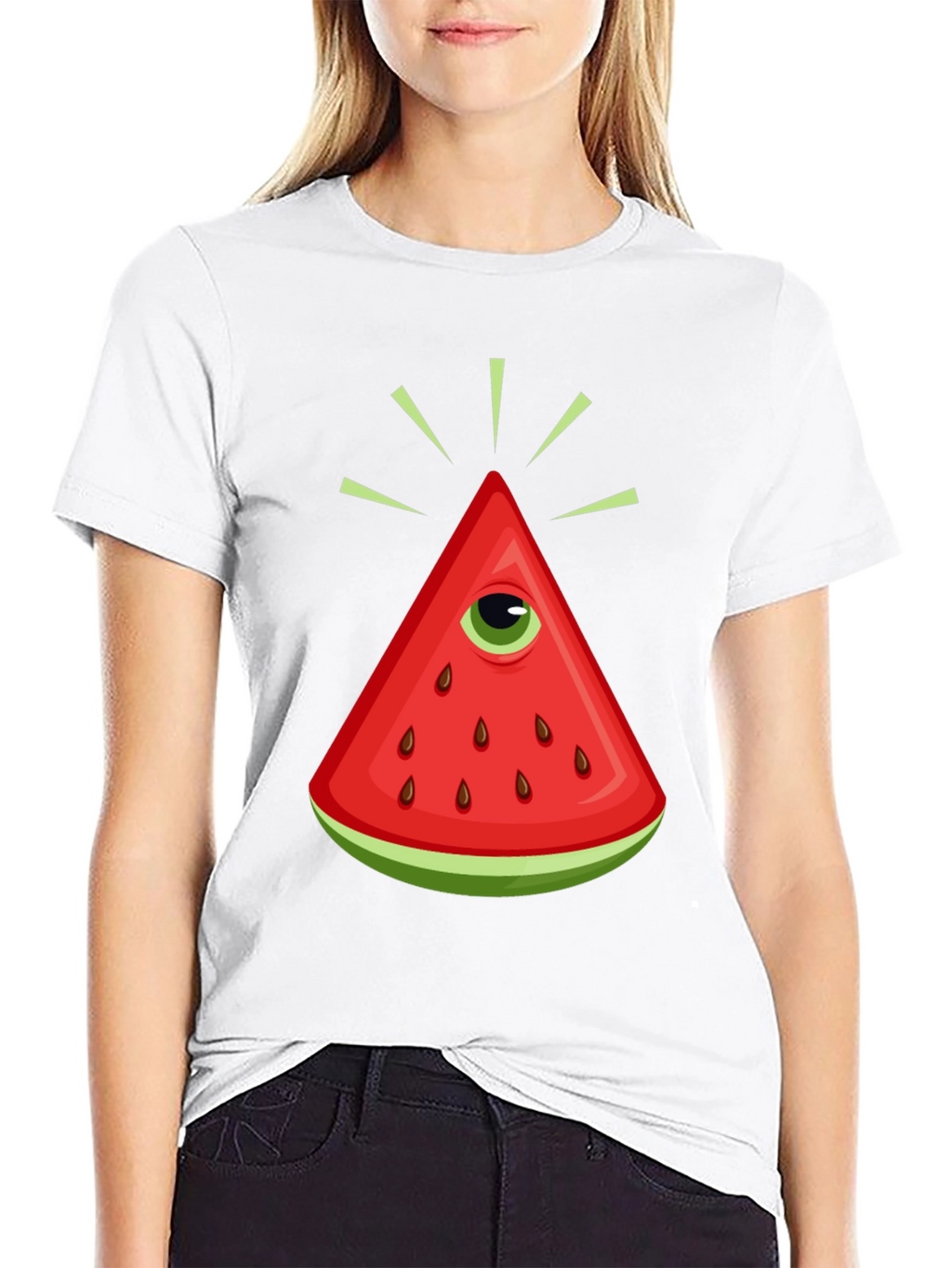 Watermelon Eye Graphic Tee - Unique Design