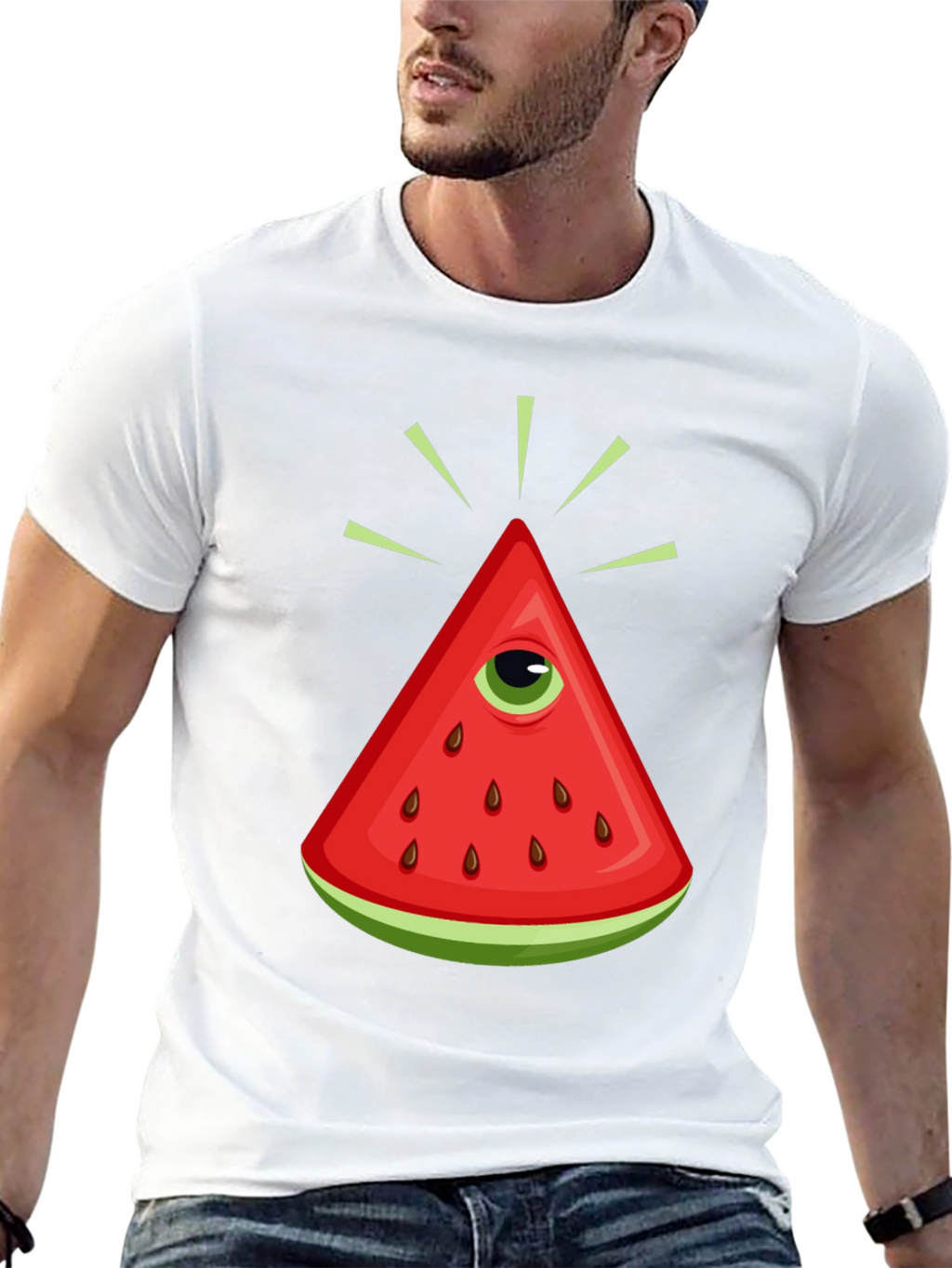 Watermelon Eye Graphic Tee - Unique Design