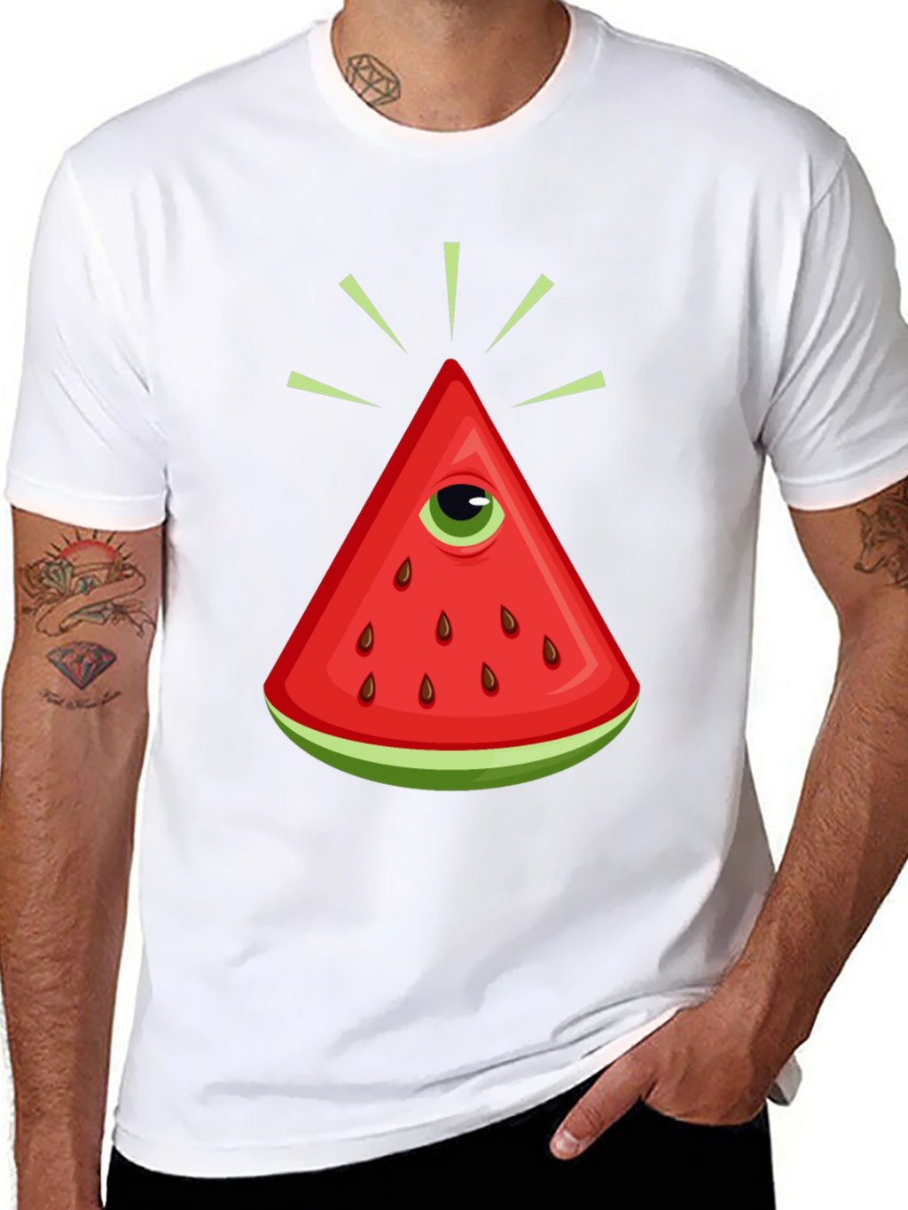 Watermelon Eye Graphic Tee - Unique Design