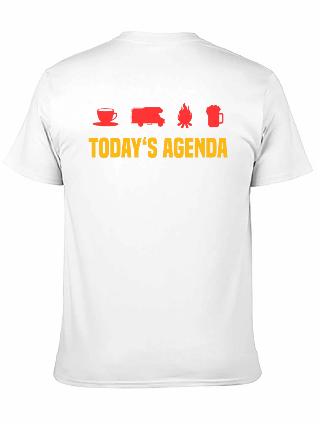 Todays Agenda T-Shirt - Coffee Camping Campfire Beer