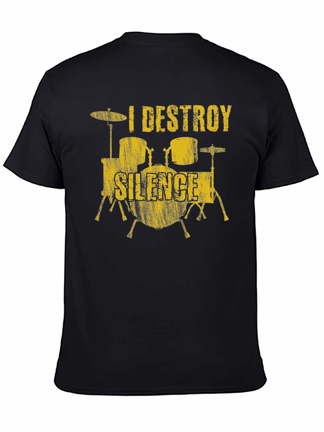 I Destroy Silence Drummer T-Shirt - Music Lover Tee