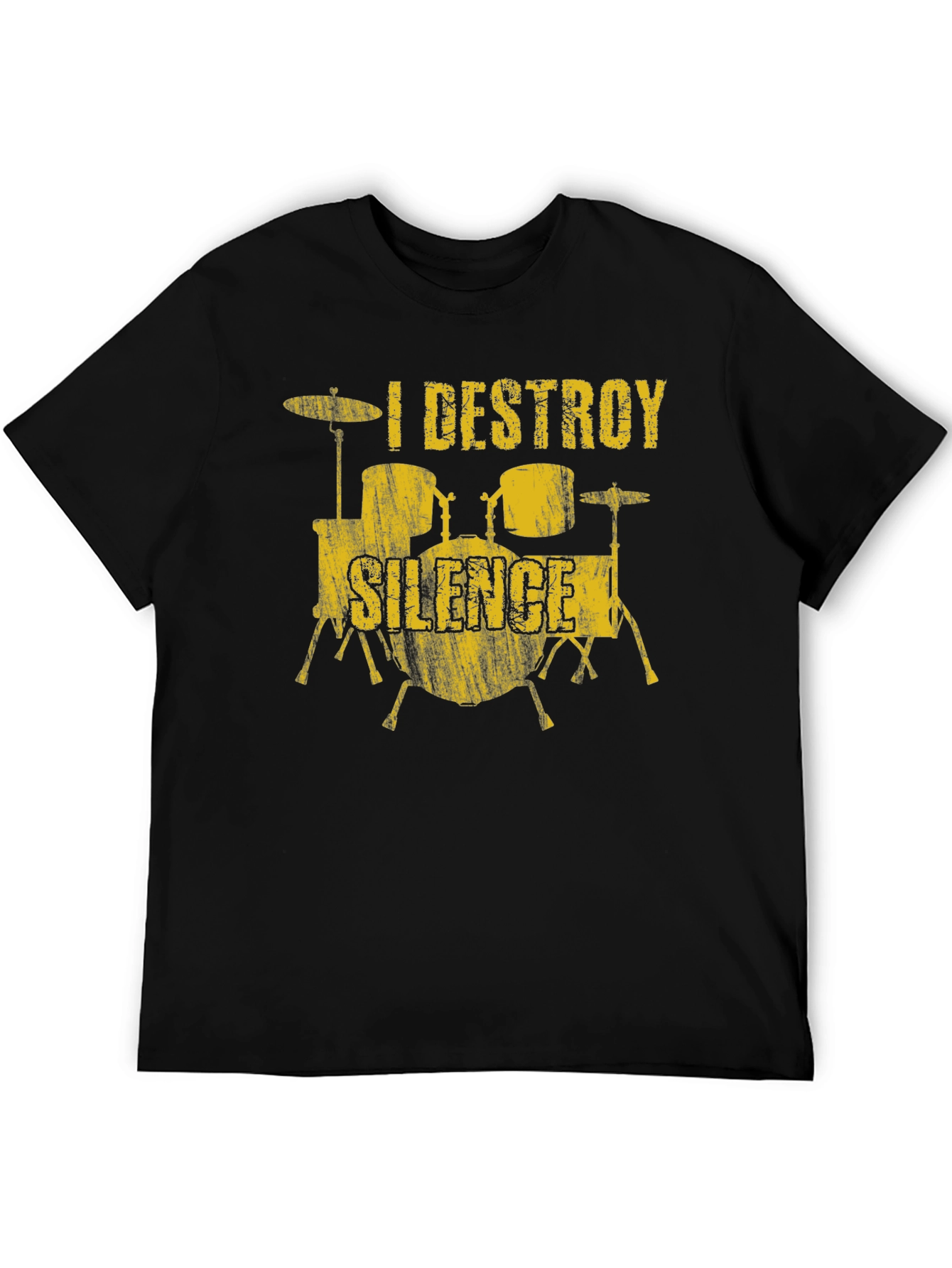 I Destroy Silence Drummer T-Shirt - Music Lover Tee