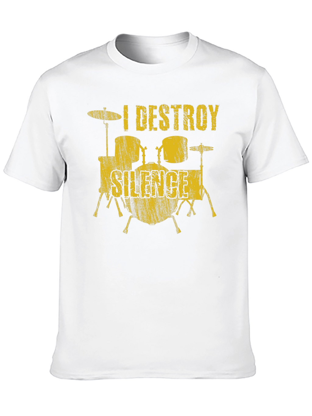 I Destroy Silence Drummer T-Shirt - Music Lover Tee