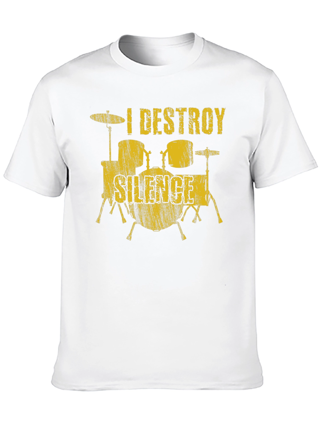 I Destroy Silence Drummer T-Shirt - Music Lover Tee
