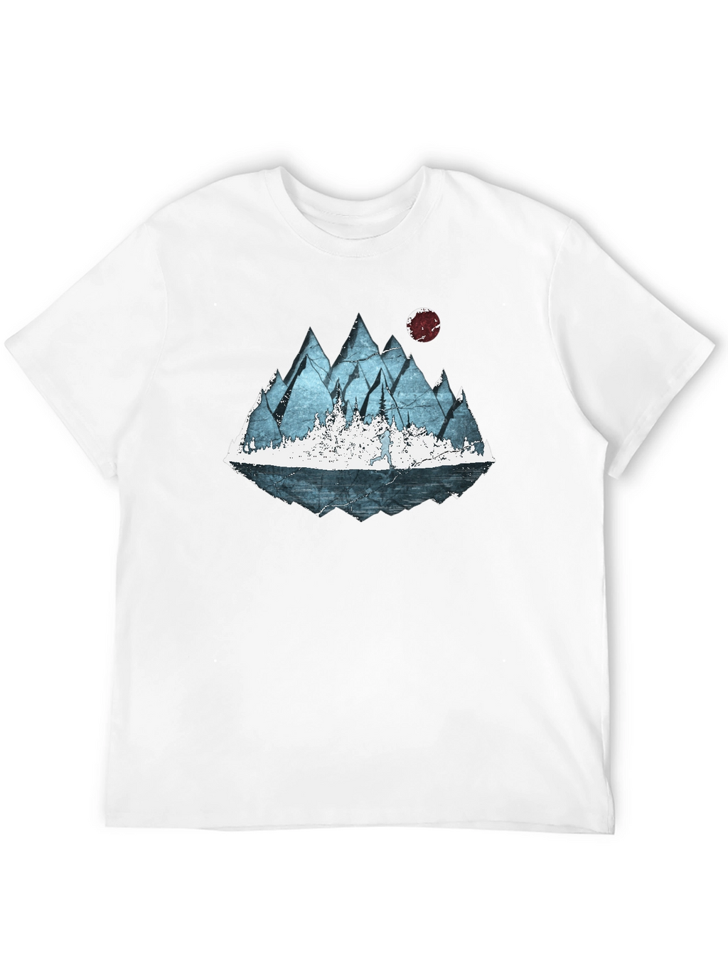 Mountain Landscape Graphic Tee - Black