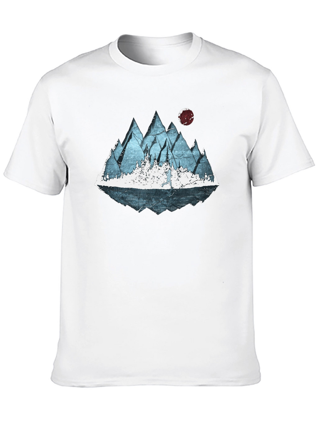 Mountain Landscape Graphic Tee - Black