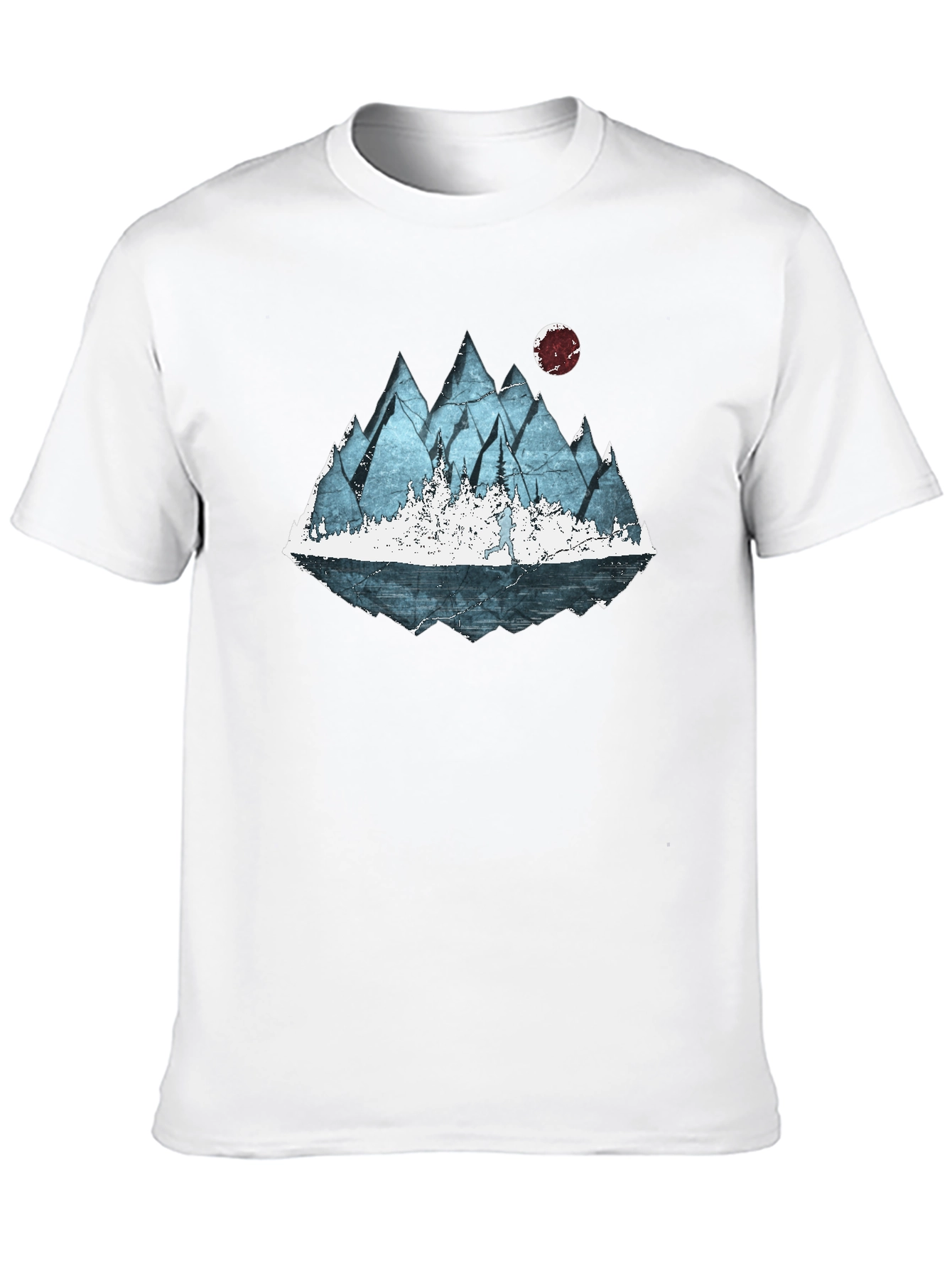 Mountain Landscape Graphic Tee - Black