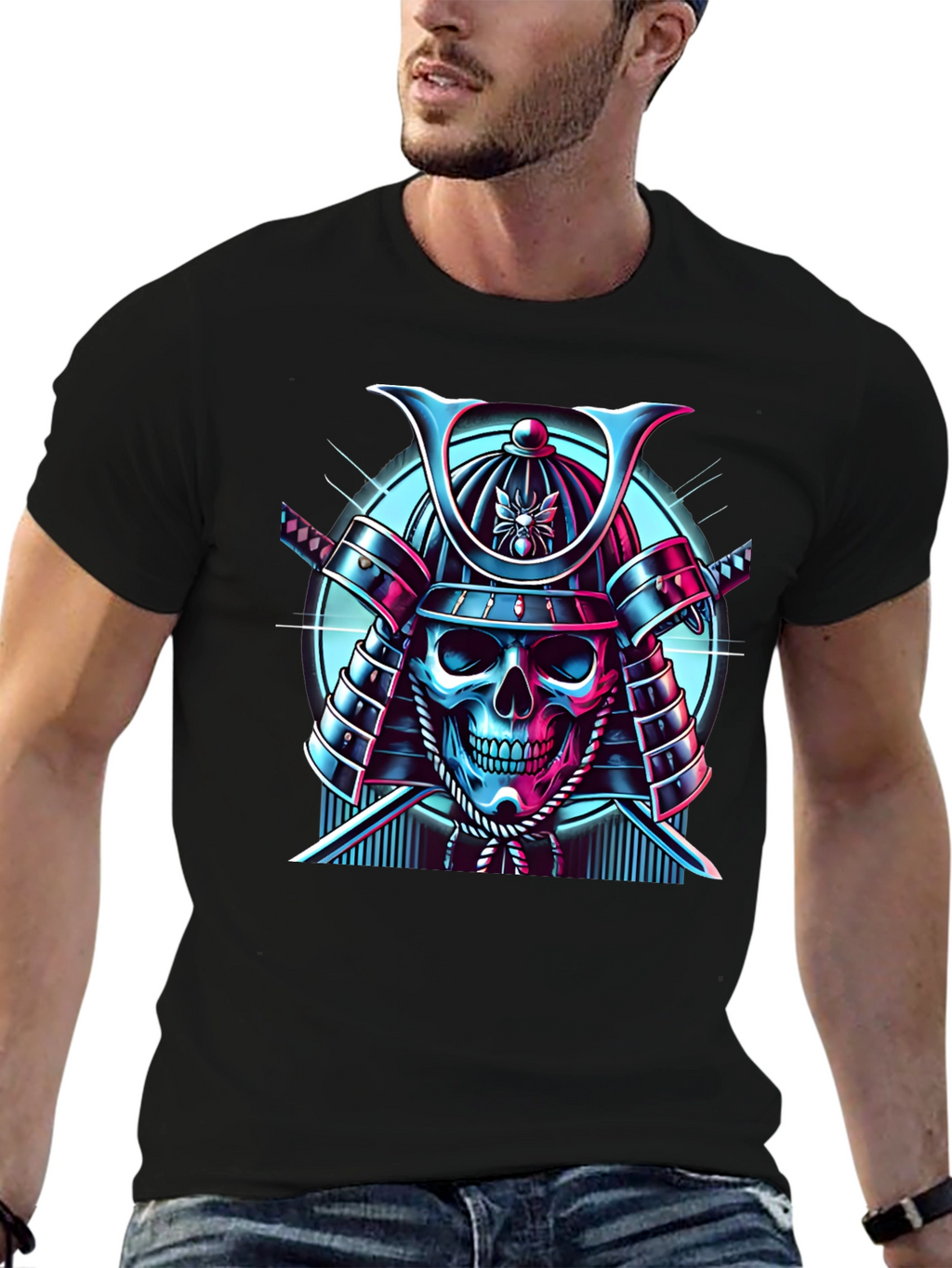 Samurai Skull Graphic Tee