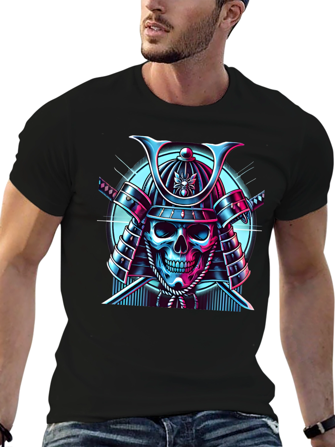 Samurai Skull Graphic Tee