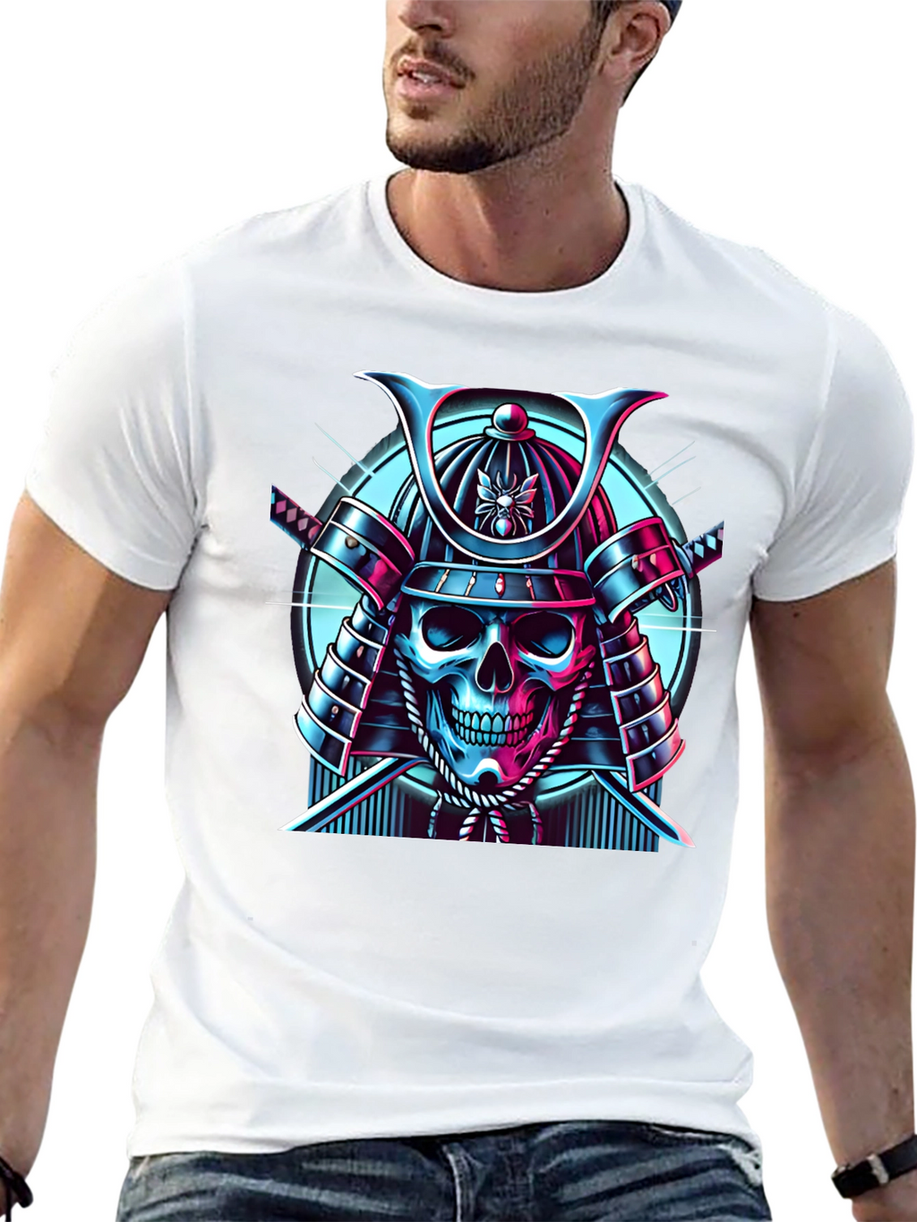 Samurai Skull Graphic Tee