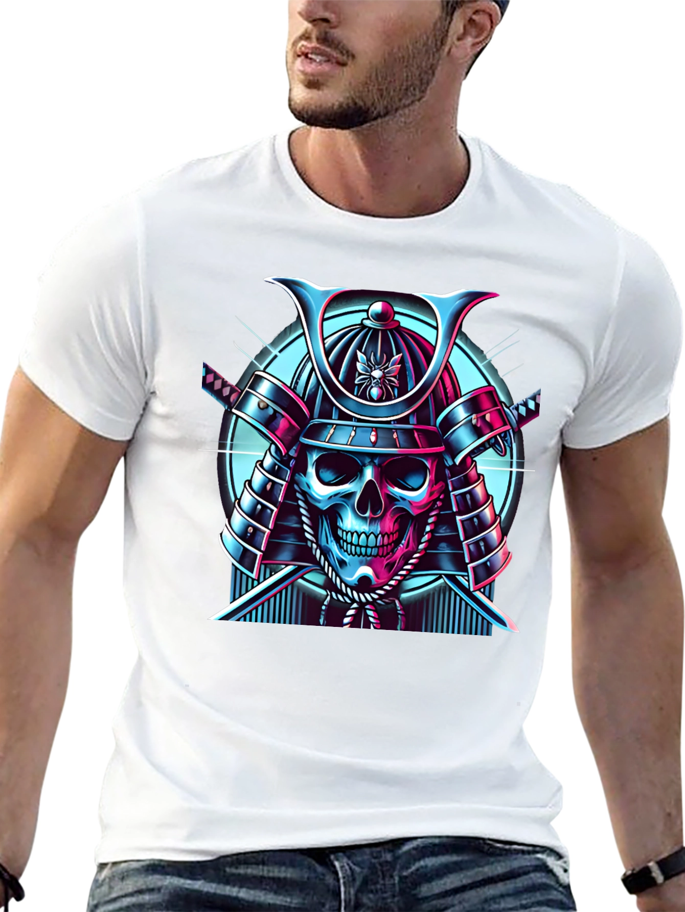 Samurai Skull Graphic Tee