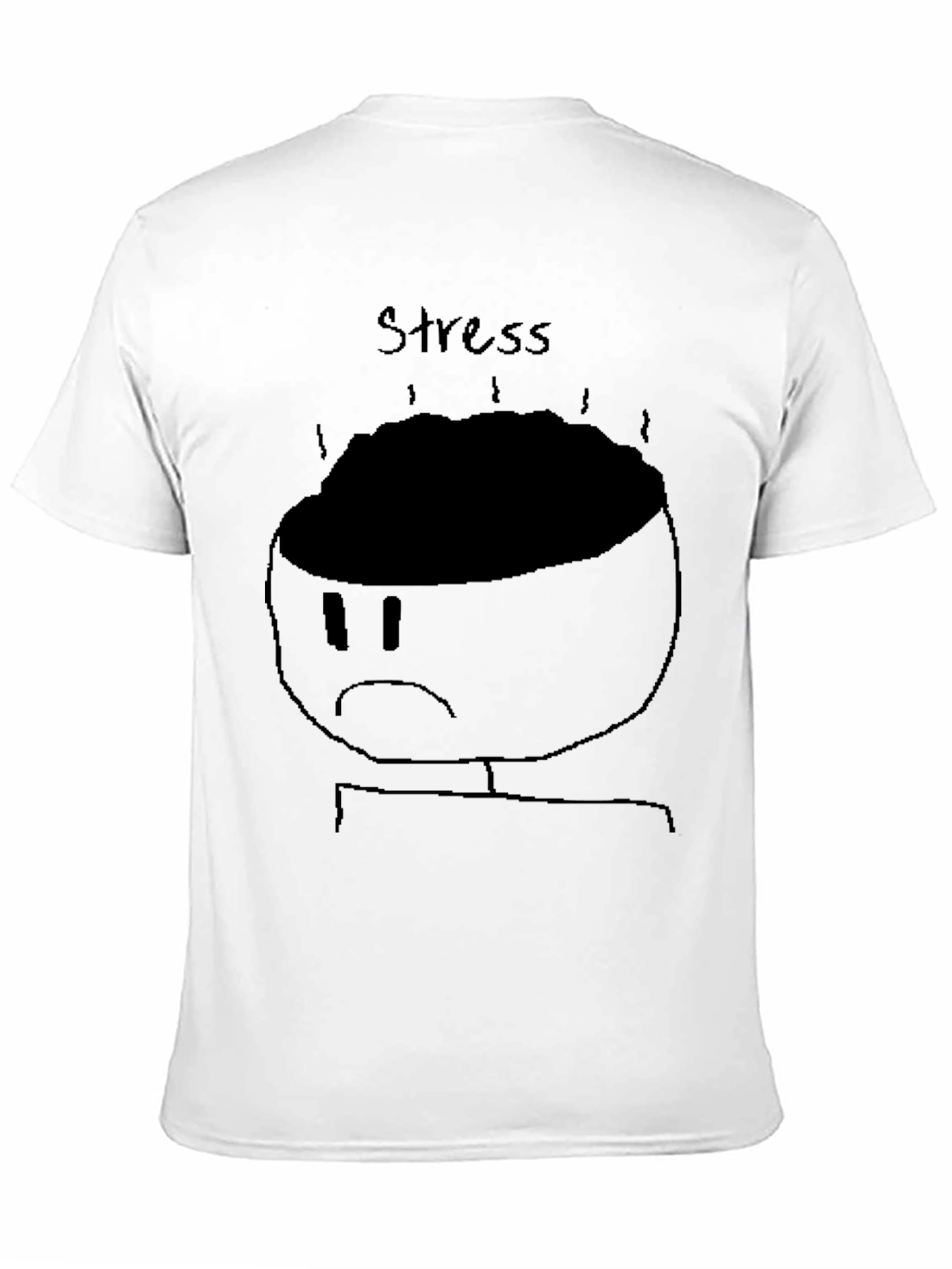 Stress Graphic Tee - Black Cotton T-Shirt