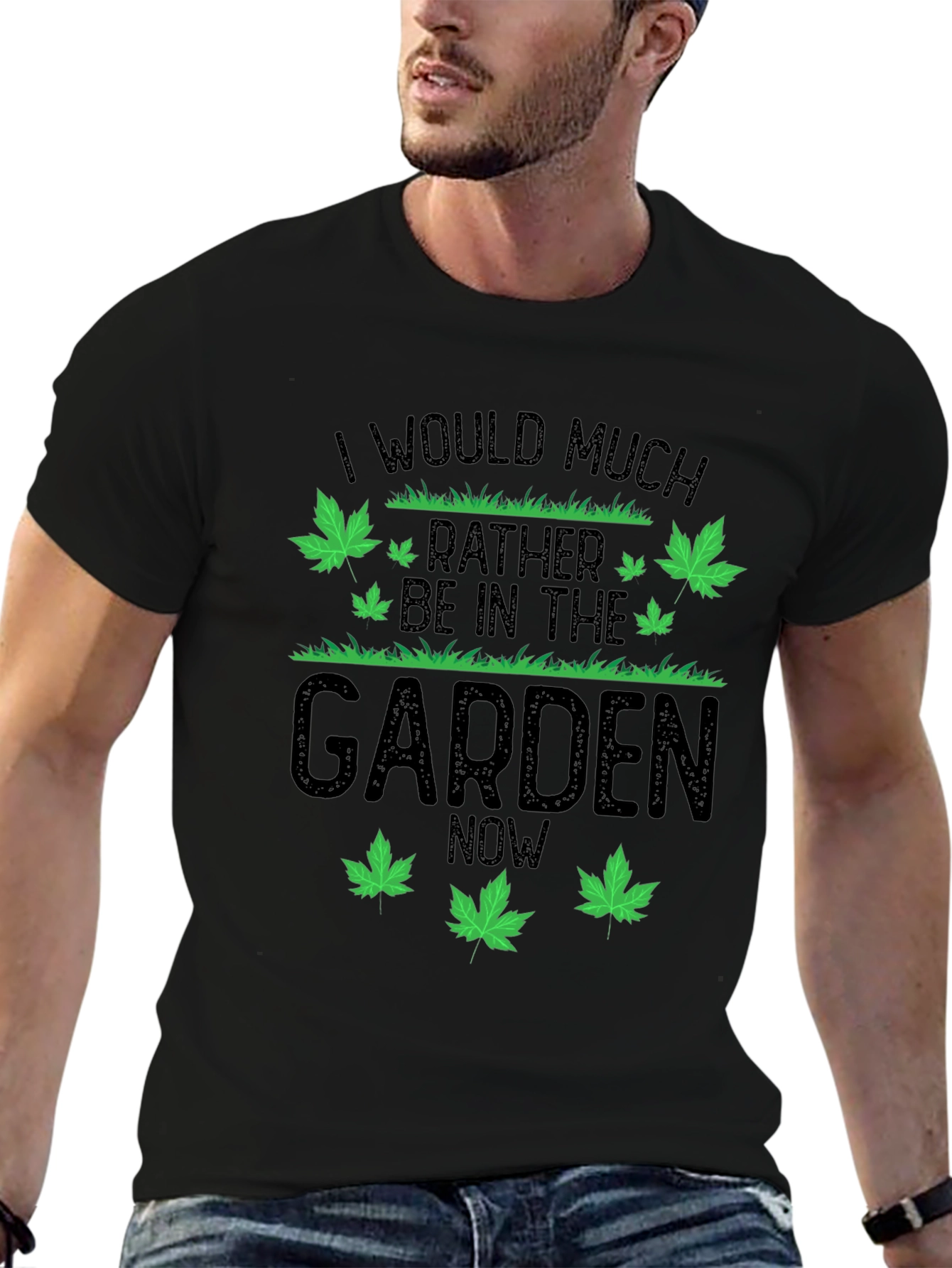 Gardener Humor T-Shirt: Id Rather Be in the Garden