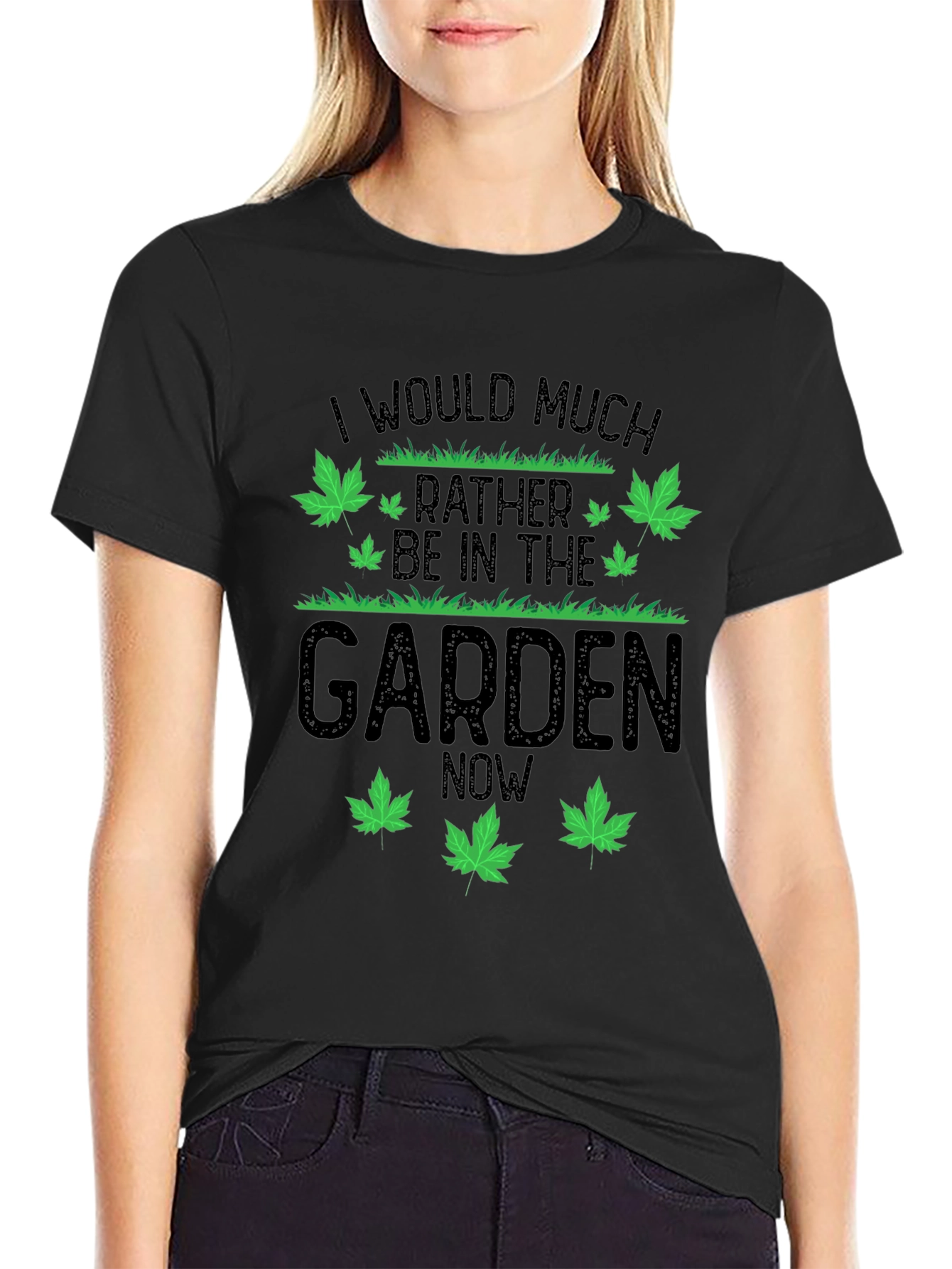Gardener Humor T-Shirt: Id Rather Be in the Garden