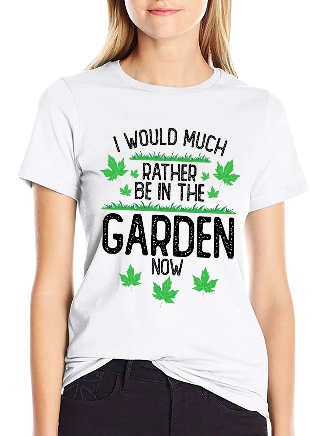 Gardener Humor T-Shirt: Id Rather Be in the Garden