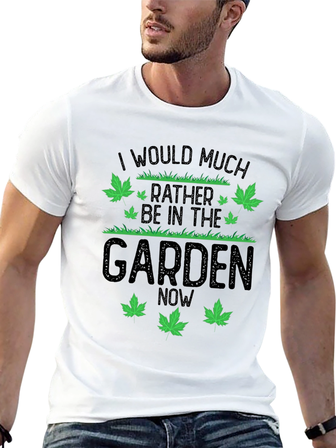 Gardener Humor T-Shirt: Id Rather Be in the Garden