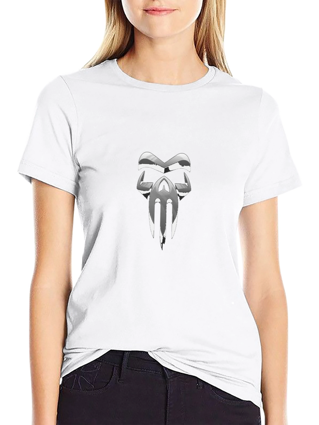Chrome Skull Graphic Black T-Shirt
