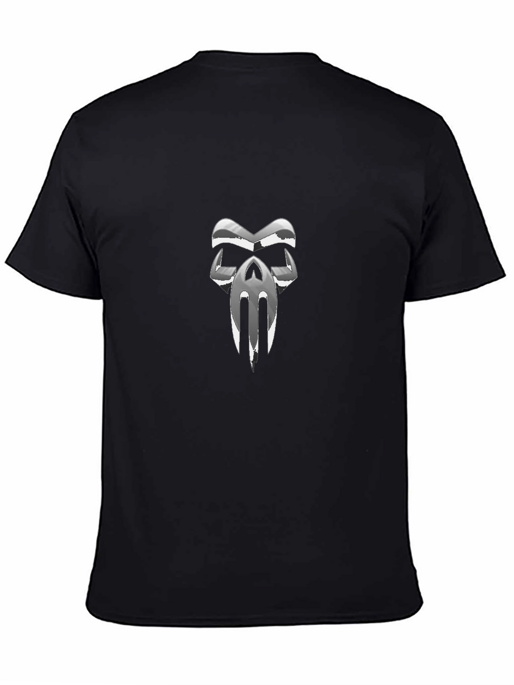 Chrome Skull Graphic Black T-Shirt