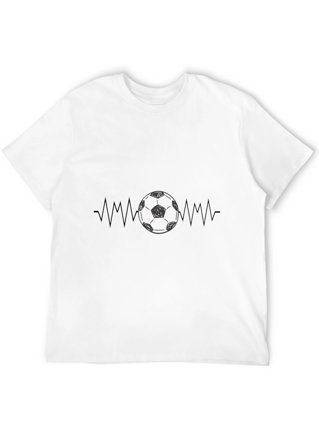 Soccer Heartbeat Graphic Tee - Black