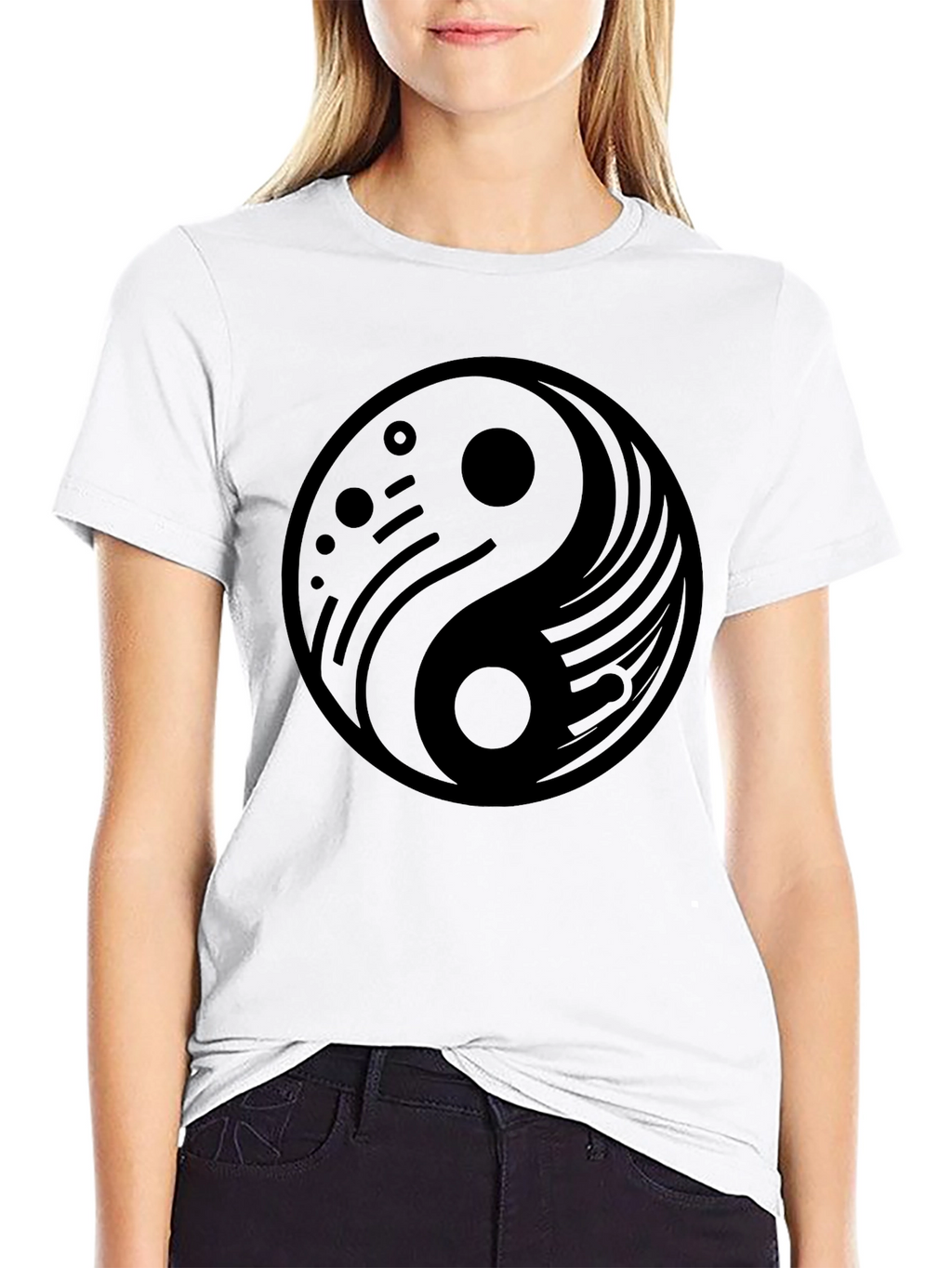 Yin Yang Graphic Black T-Shirt