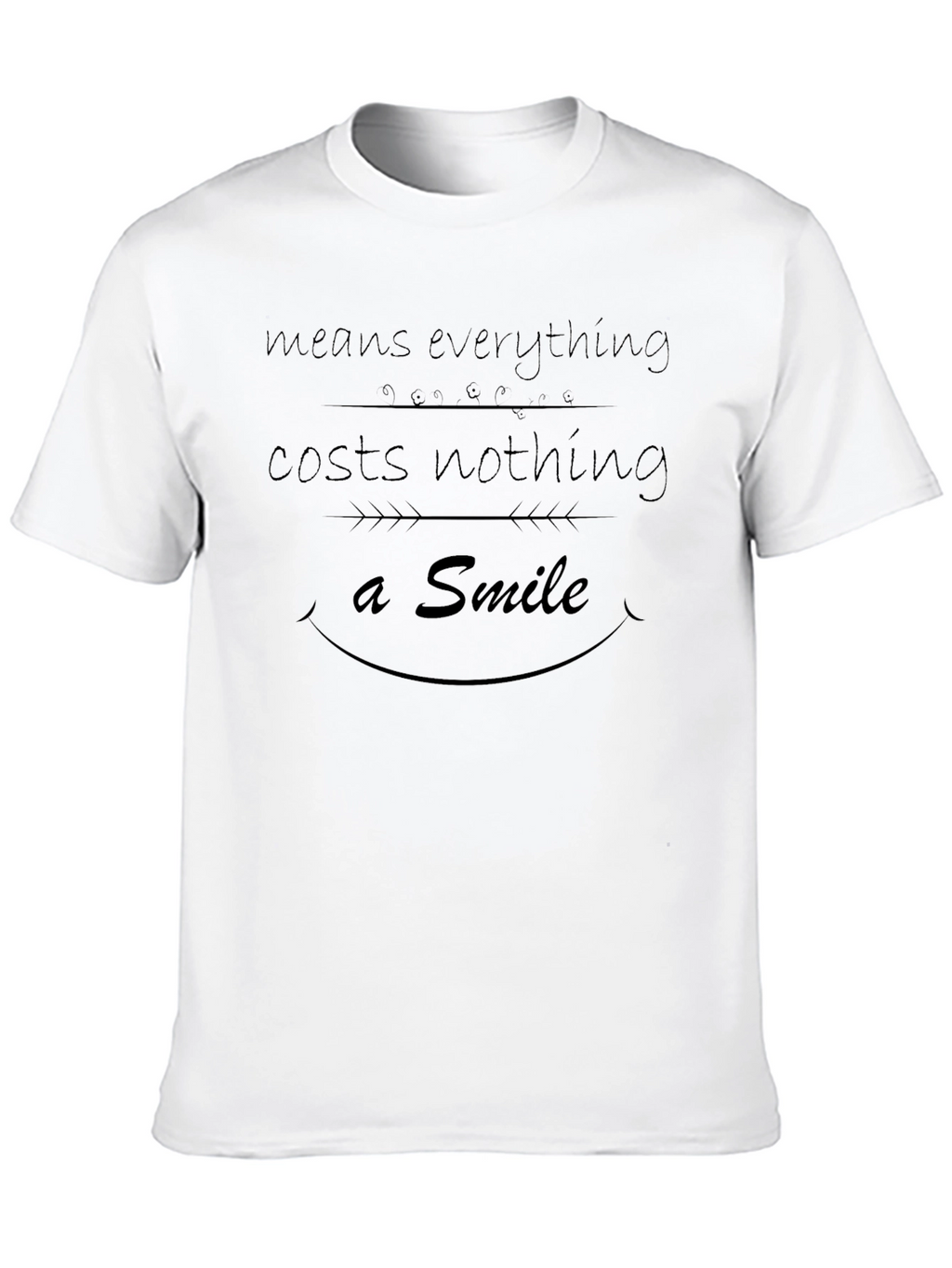 Smile Everything Mens Black T-Shirt