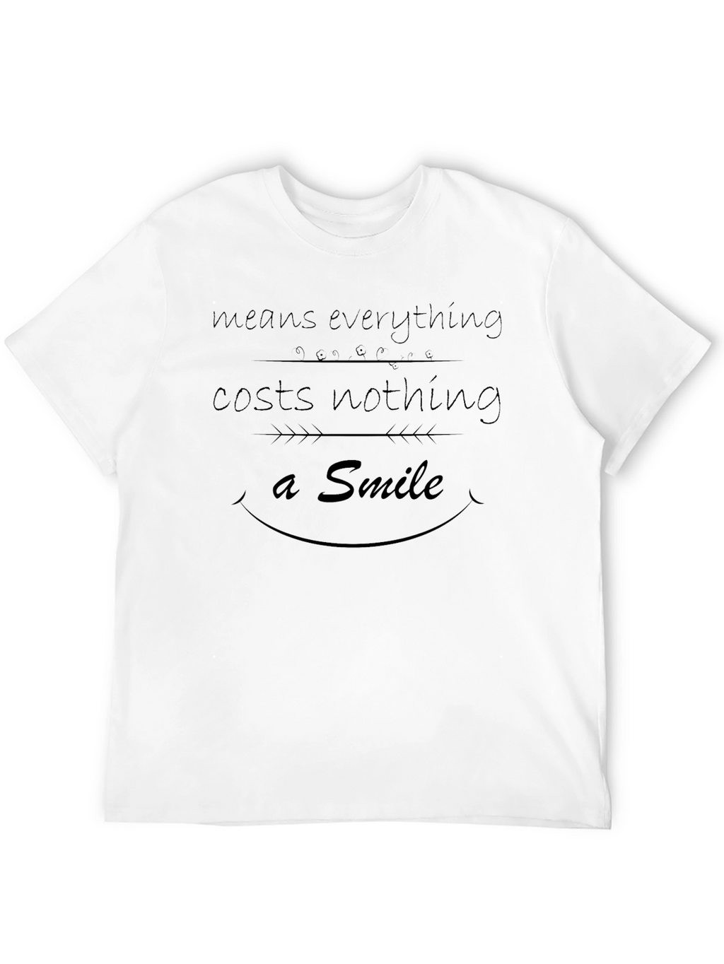 Smile Everything Mens Black T-Shirt