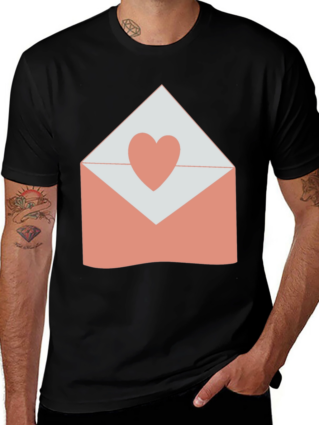Heart Envelope Graphic T-Shirt - Love Letter Tee