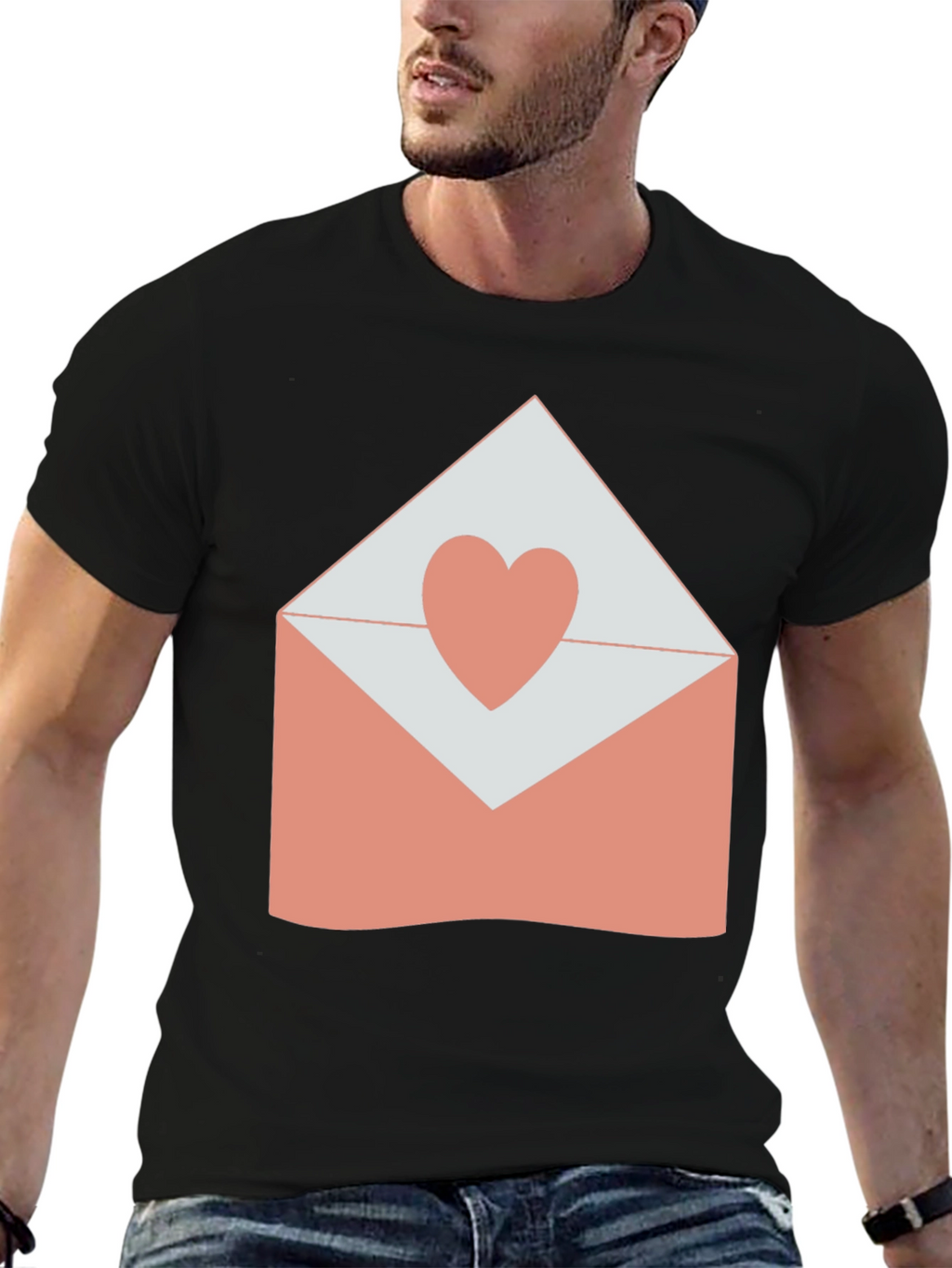 Heart Envelope Graphic T-Shirt - Love Letter Tee