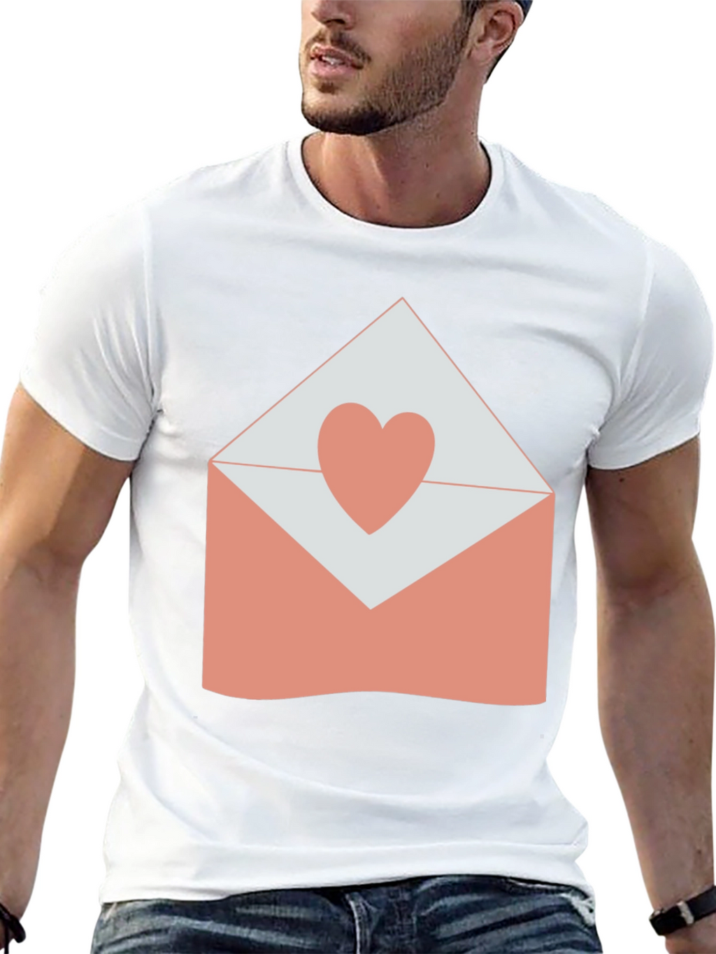 Heart Envelope Graphic T-Shirt - Love Letter Tee