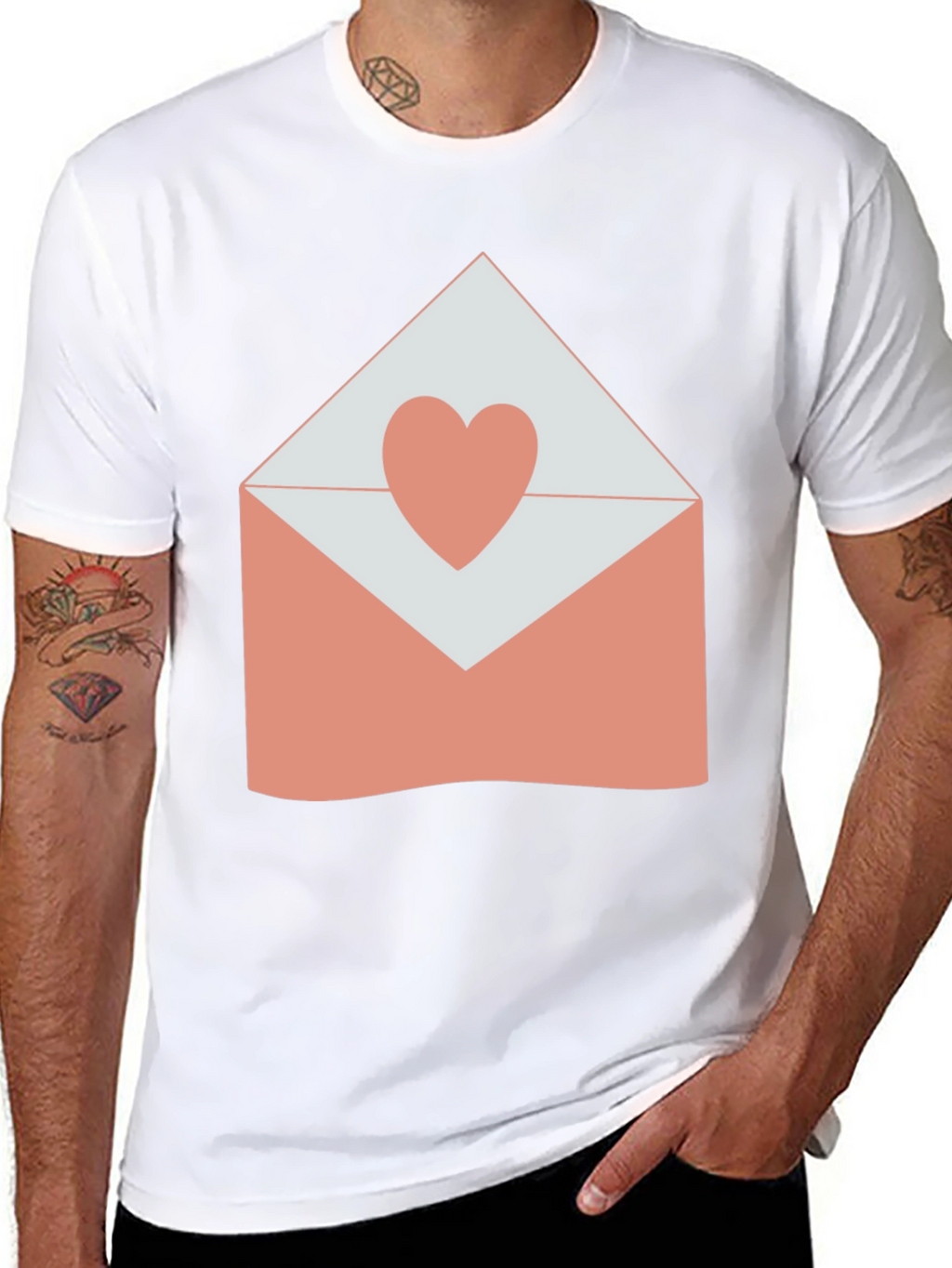 Heart Envelope Graphic T-Shirt - Love Letter Tee