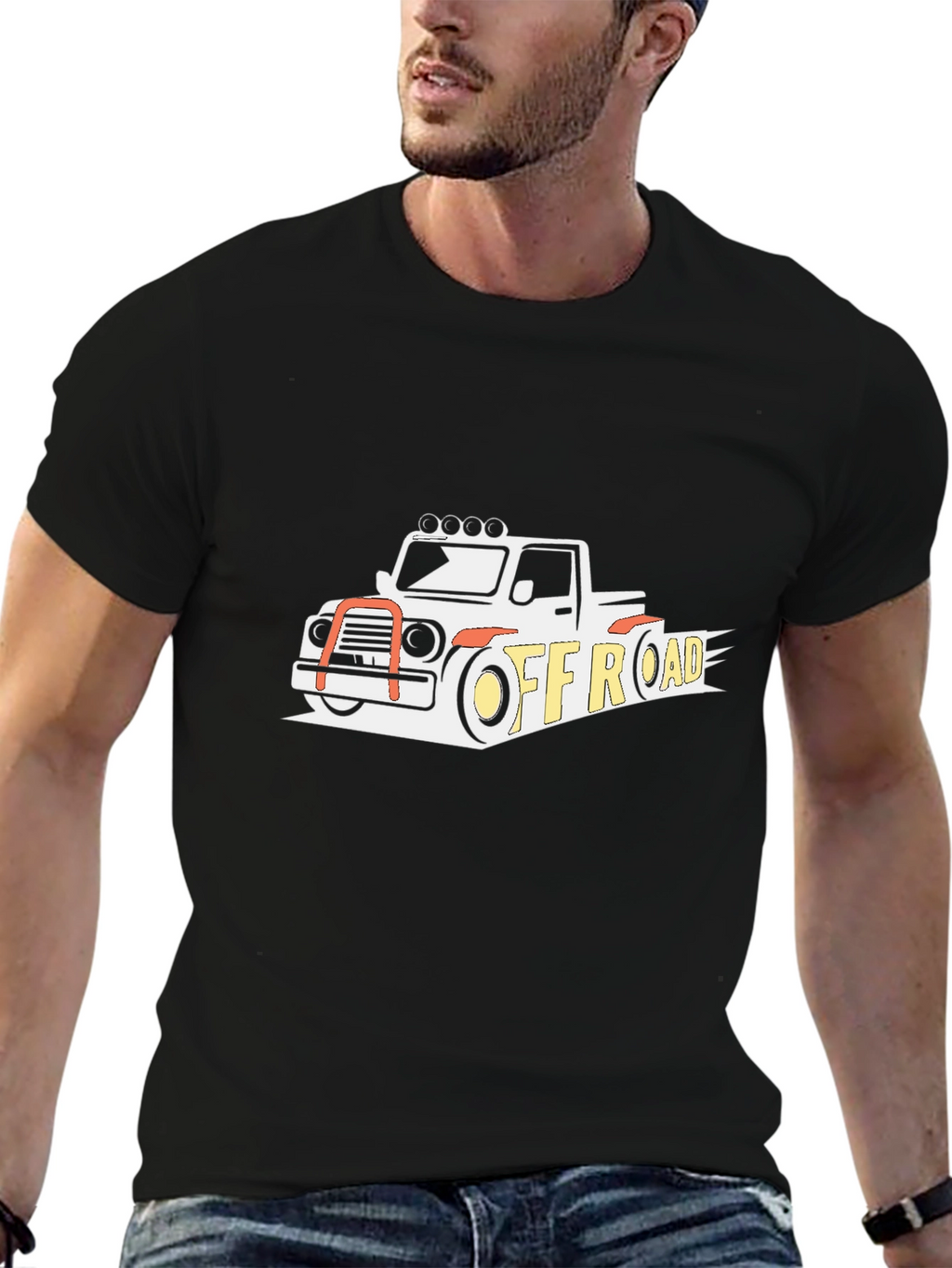 Off-Road Truck Graphic Tee - Black Casual Shirt